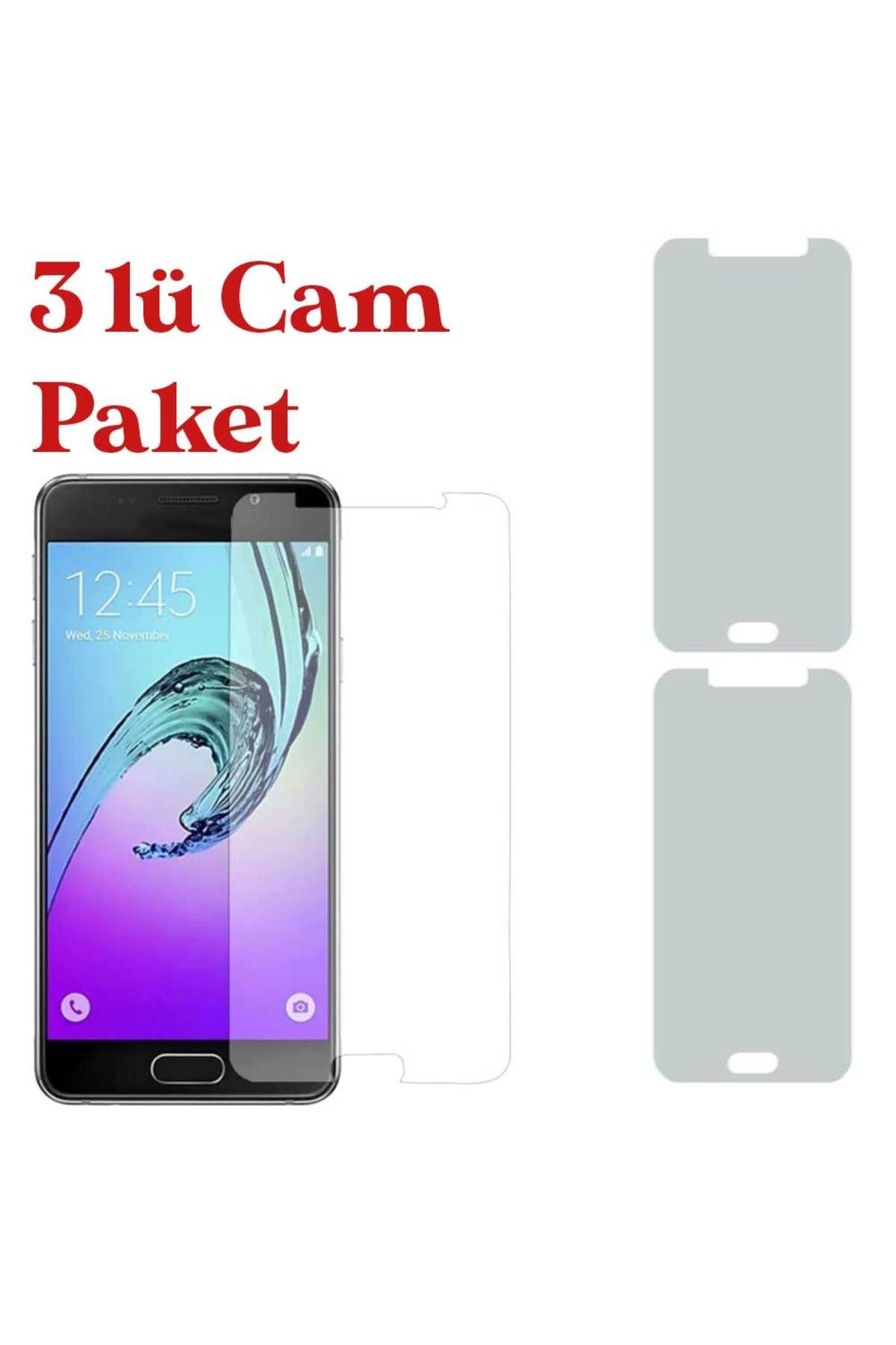 Smart Tech Samsung Galaxy A3 2016 Temperli Kırılmaz Cam Ekran Koruyucu 3 lü Set