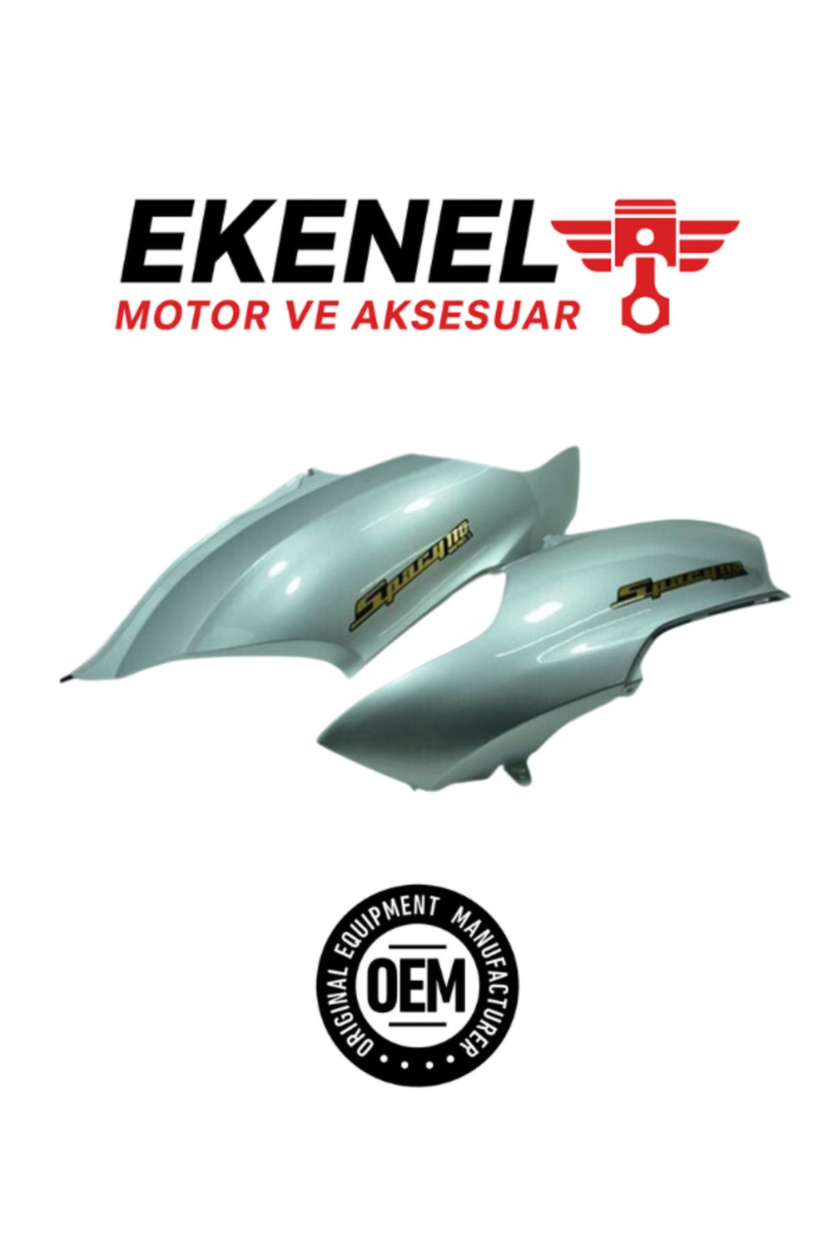 OEM Honda Spacy 110 Sele Altı Yan Kapak Gri Takım OEM