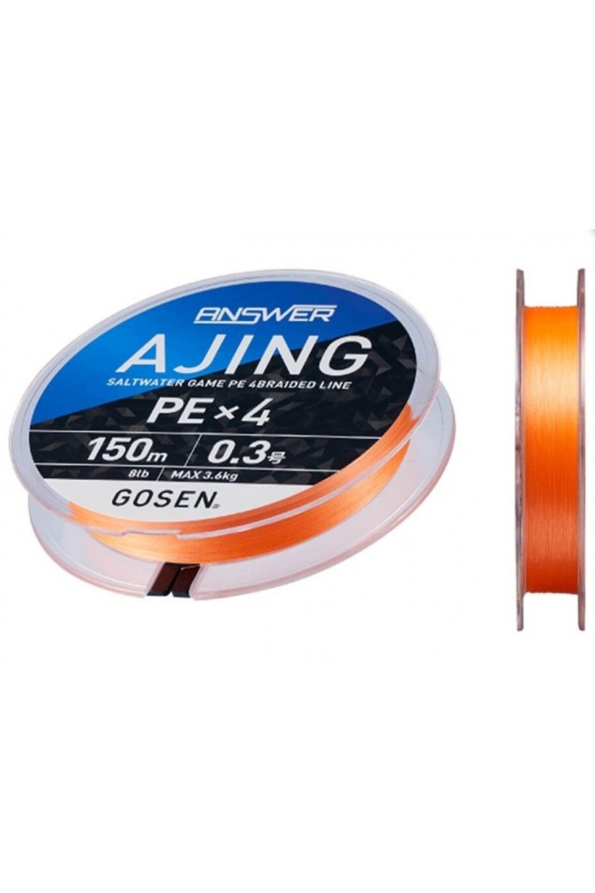 GOSEN Answer Ajing PE 0.3 4 Örgü LRF İpi 150Mt Coctail Orange 3.6 KG