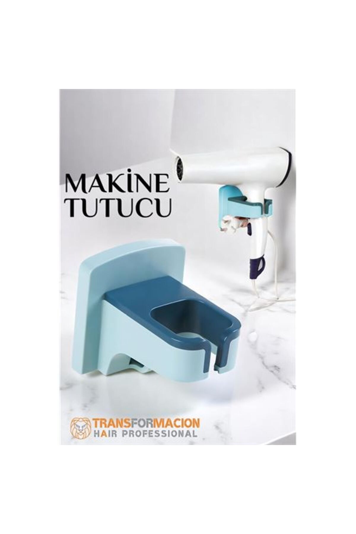 ModaCar Saç Kurutma Makinesi Tutucu Pratik Yapışma MAVİ