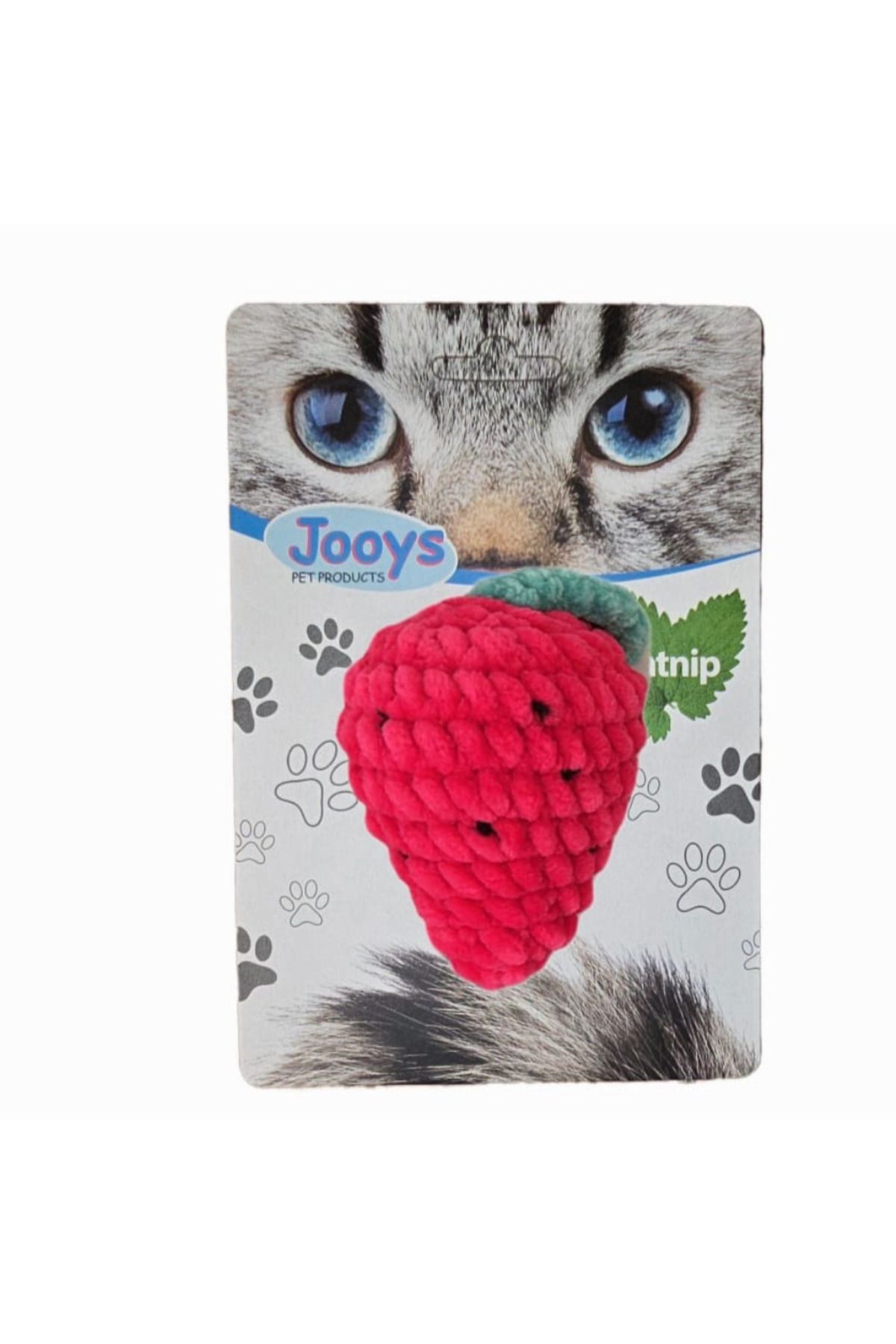 Jooys Catnip'li Kadife Çilek Kedi Oyuncağı