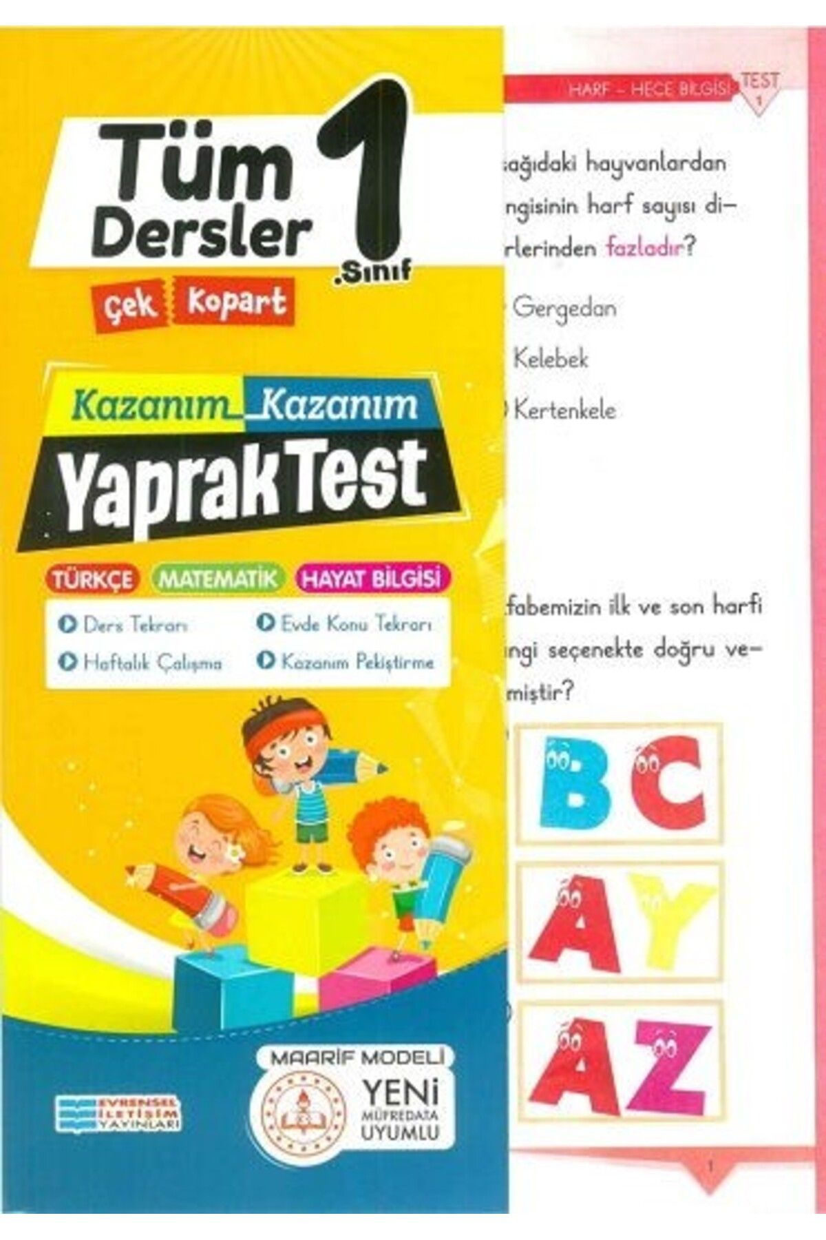 Ankara Kitap Merkezi 1.Sınıf Tüm Dersler Yaprak Test Evrensel İletişim