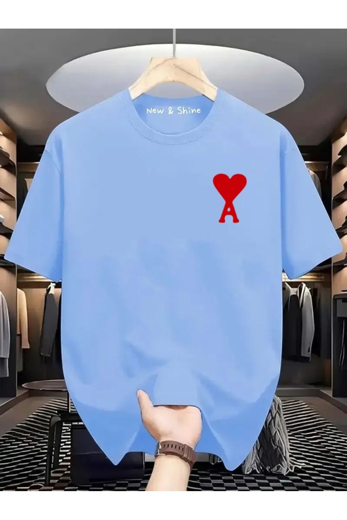 New Shine A Harfi Baskılı Oversize T-Shirt