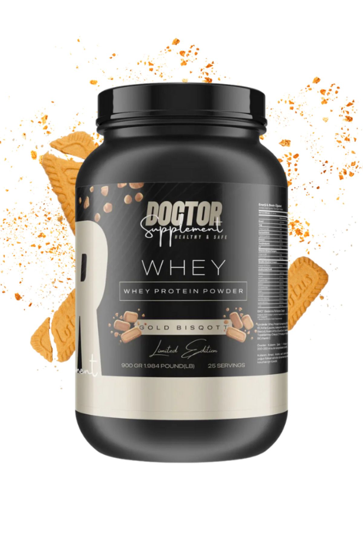 DR SUPPLEMENT GOLDEN WHEY 900 GR 25 SERVİS LOTUS AROMALI Protein Tozu