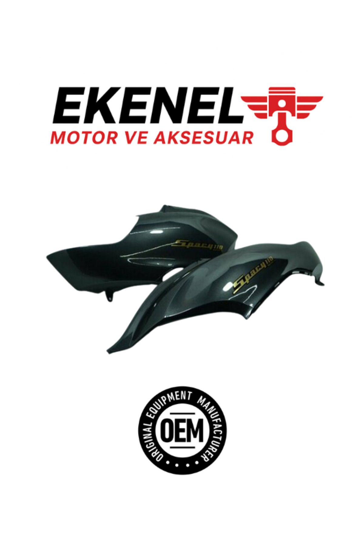OEM Honda Spacy 110 Sele Altı Yan Kapak Füme Takım OEM