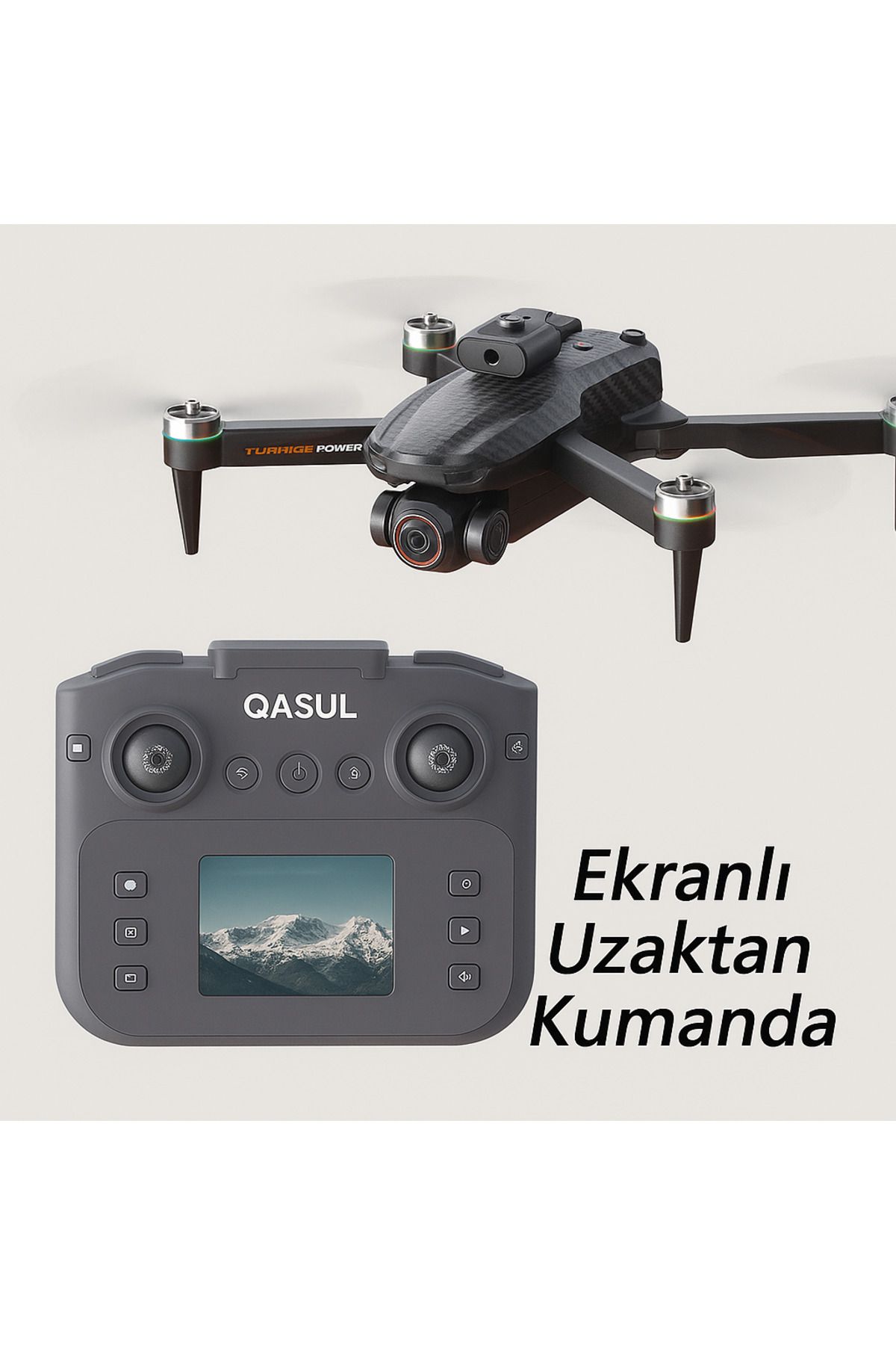 qasul Ekranlı Kumandalı 2k Kameralı Akıllı Drone - Uzun Menzilli, Yüksek Performanslı