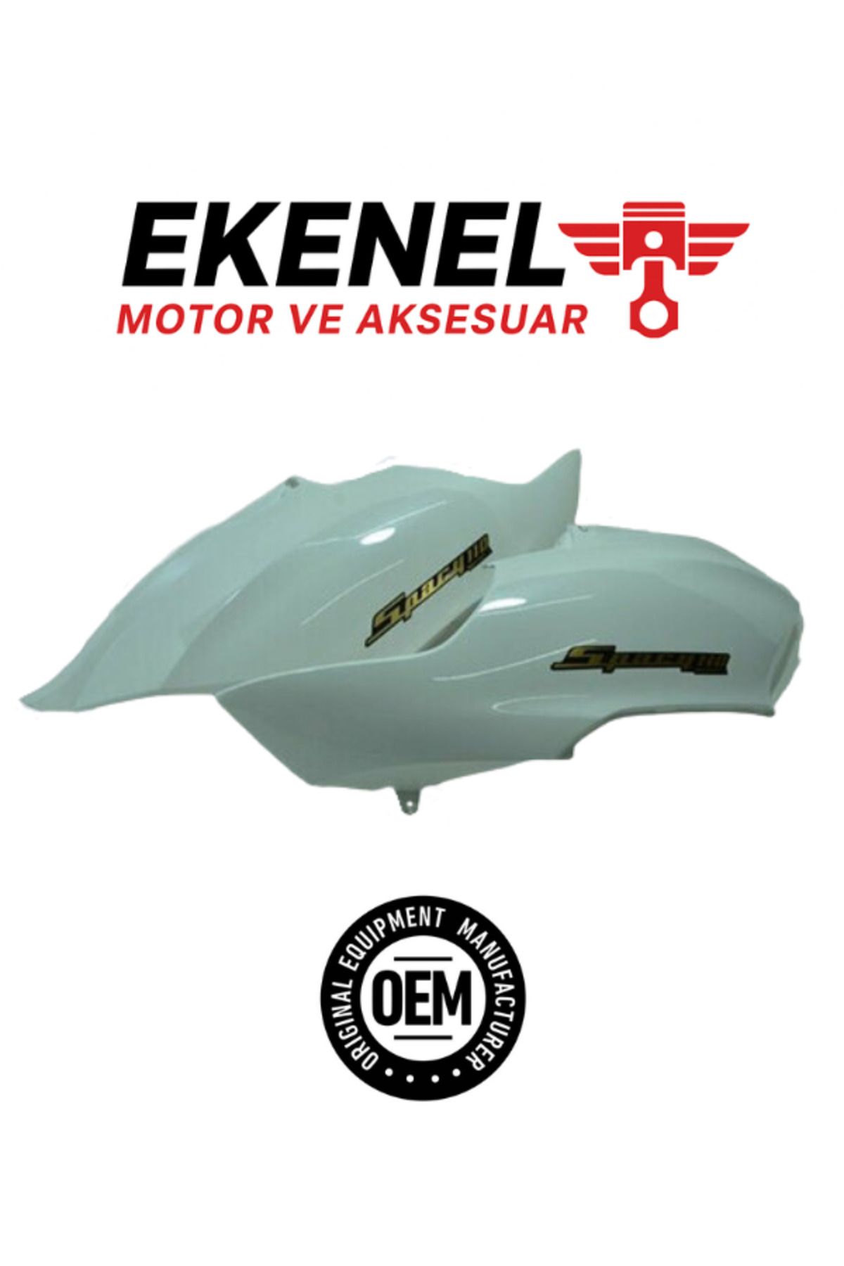 OEM Honda Spacy 110 Sele Altı Yan Kapak Beyaz Takım OEM