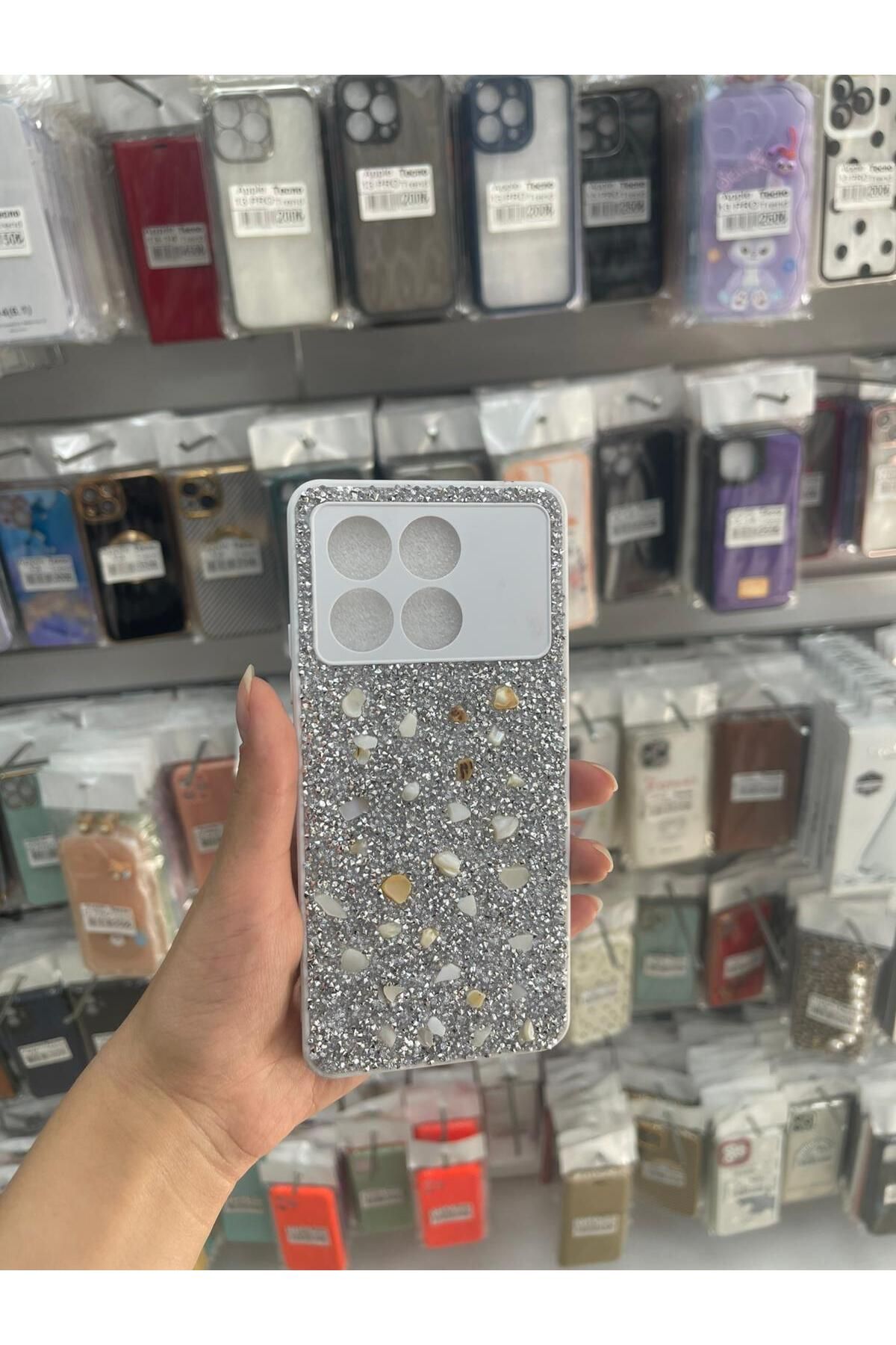 TECNOTREND POCO X 6 PRO PARLAK TAŞLI TASARIM PIRLANTA KAPAK
