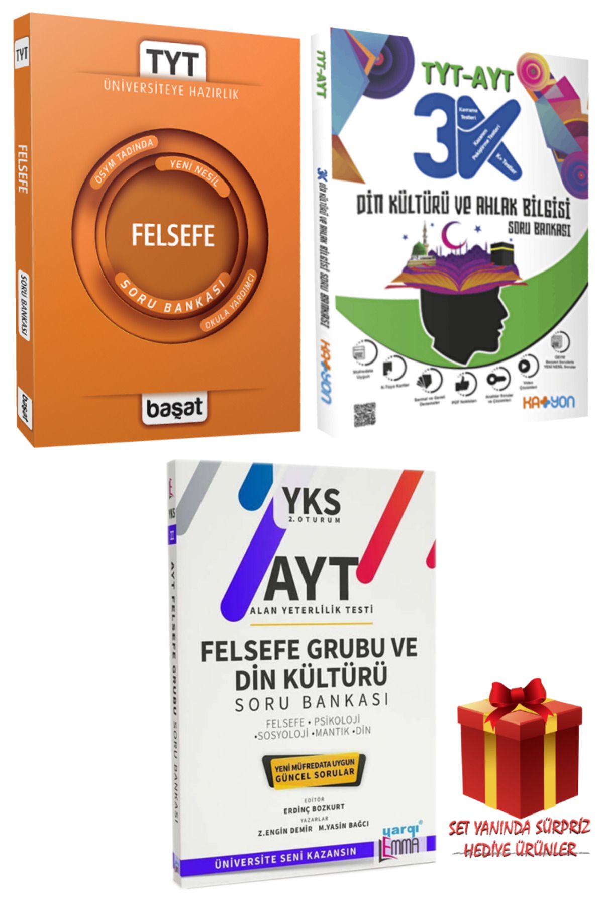 Başat Yayınları TYT Felsefe+TYT-AYT Din Kültürü ve Ahlak Bilgisi+AYT Felsefe Grubu ve Din Kültürü Soru Bankası Seti