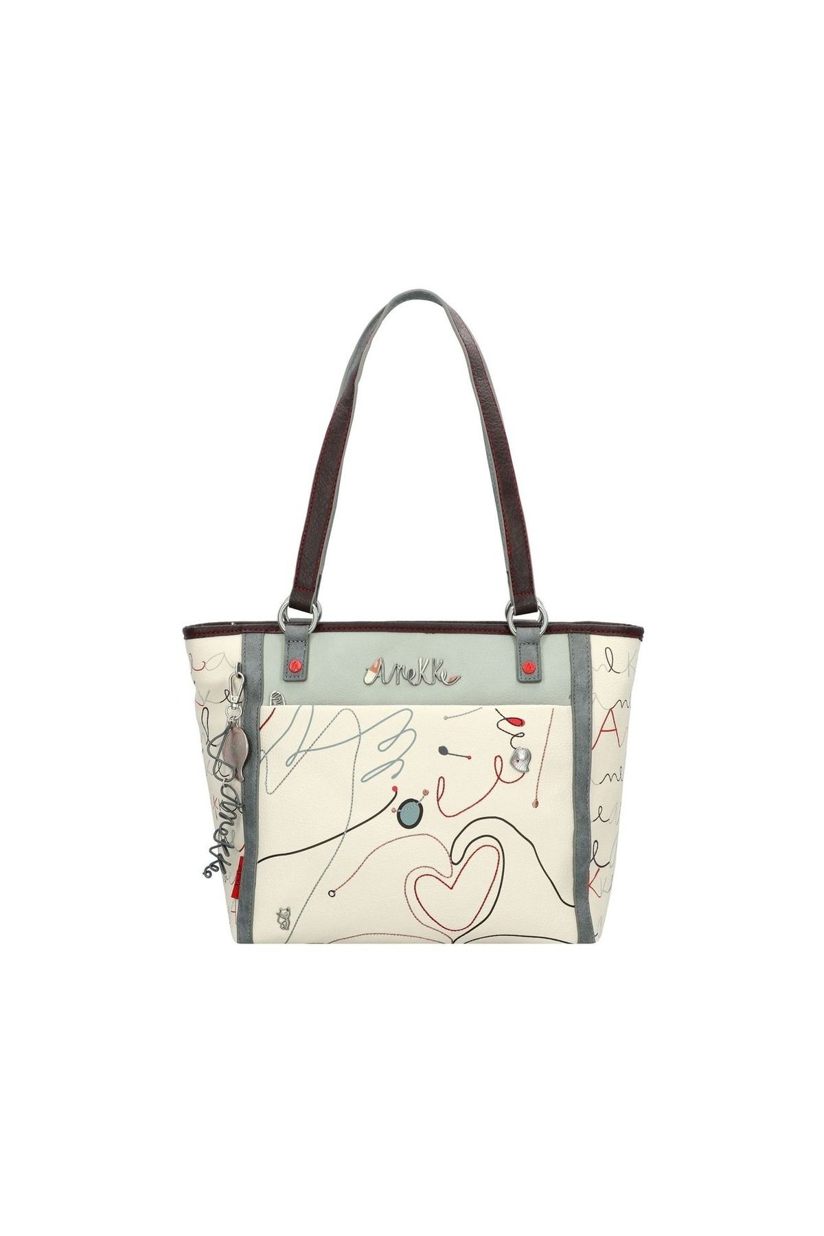 Anekke Alma Kadın Shopper Çanta 31 cm Şık ve Geniş Çok Gözlü Günlük Omuz Çantası