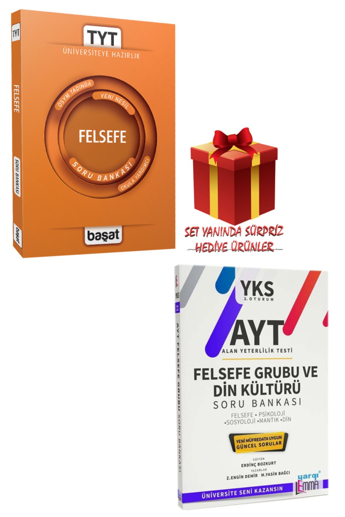 Başat Yayınları TYT Felsefe Soru Bankası+YKS 2. Oturum AYT Felsefe Grubu ve Din Kültürü Soru Bankası+Hediye