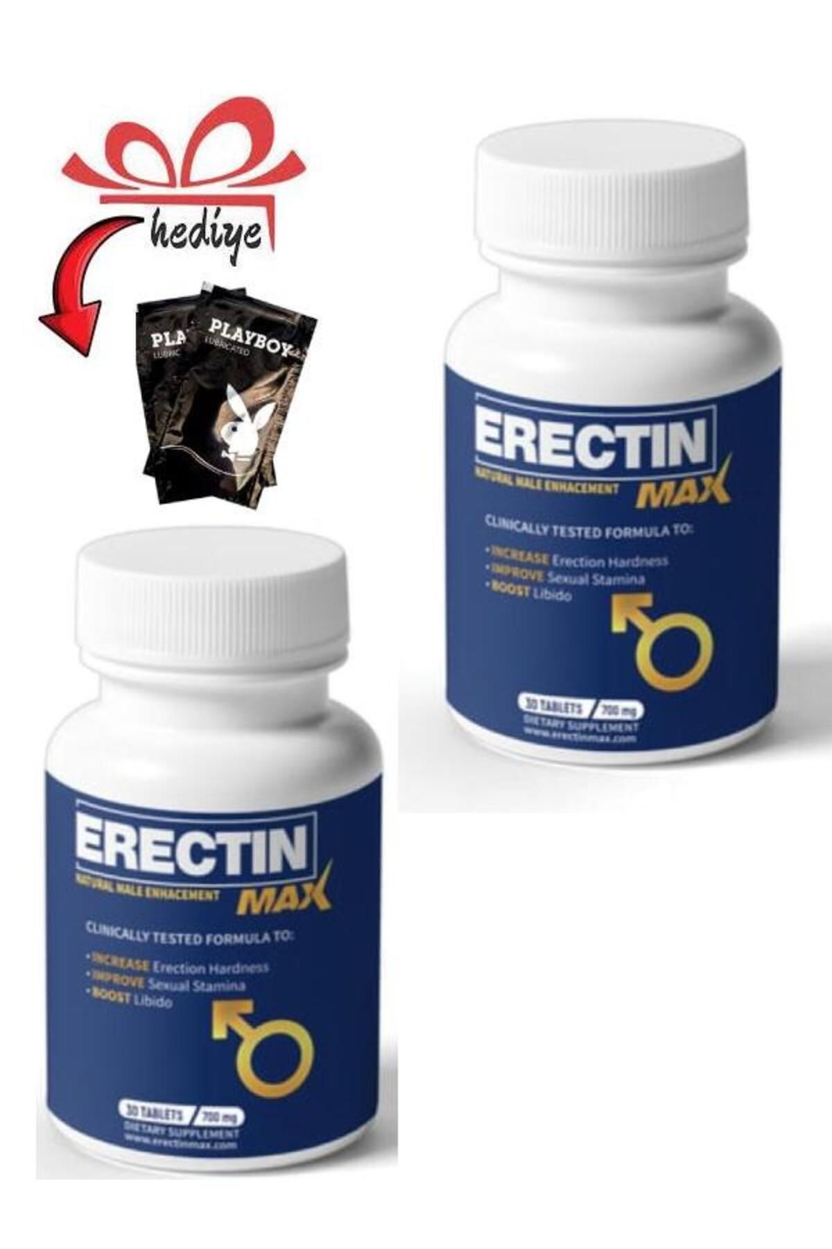Dolce Erectin Max Natural Male Enhancement Performans Etkili Takviye 60'lı X 2 AD.+ Kayganlaştırıcı Jel