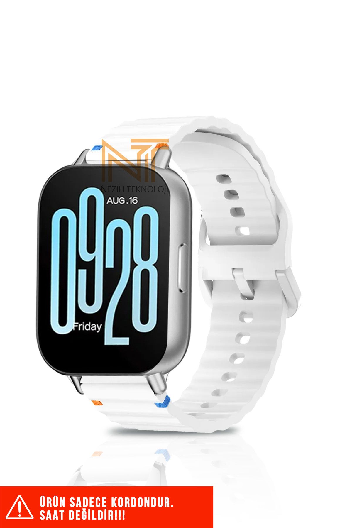 Nezih Case Redmi Watch 4 / Redmi Watch 5 / Mi Band 8 Pro Uyumlu Wave Silikon Kordon 20mm