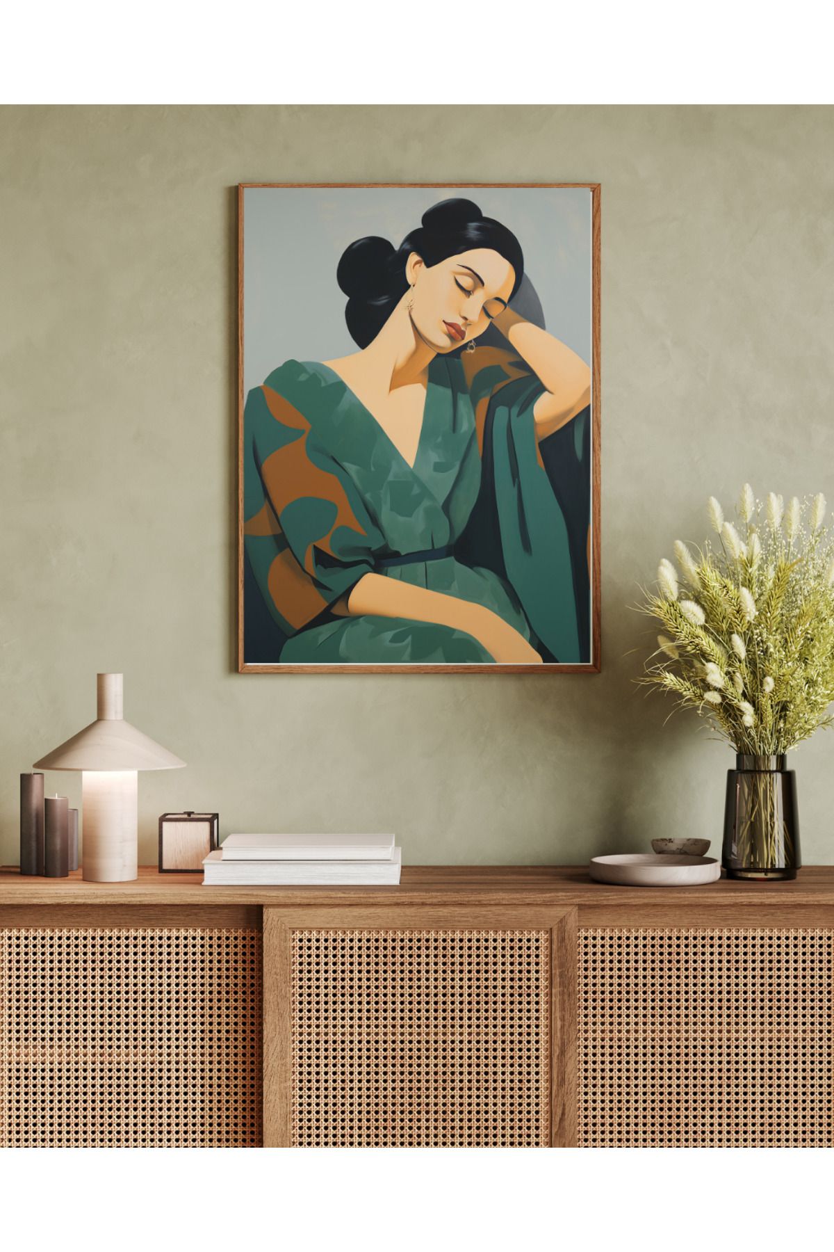 woodhomeworks tek parça salon ofis dekor tablo