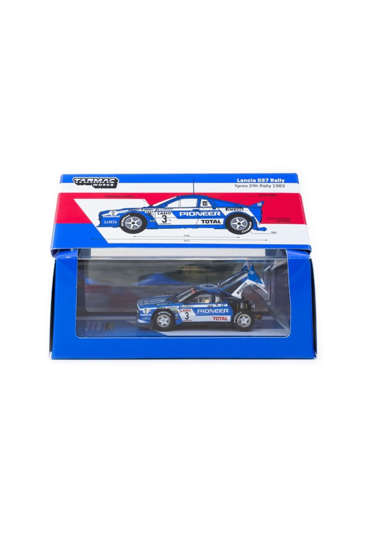 Tarmac Works 1/64 Lancia 037 Rally Ypres 24 Hours Rally 1983 #3