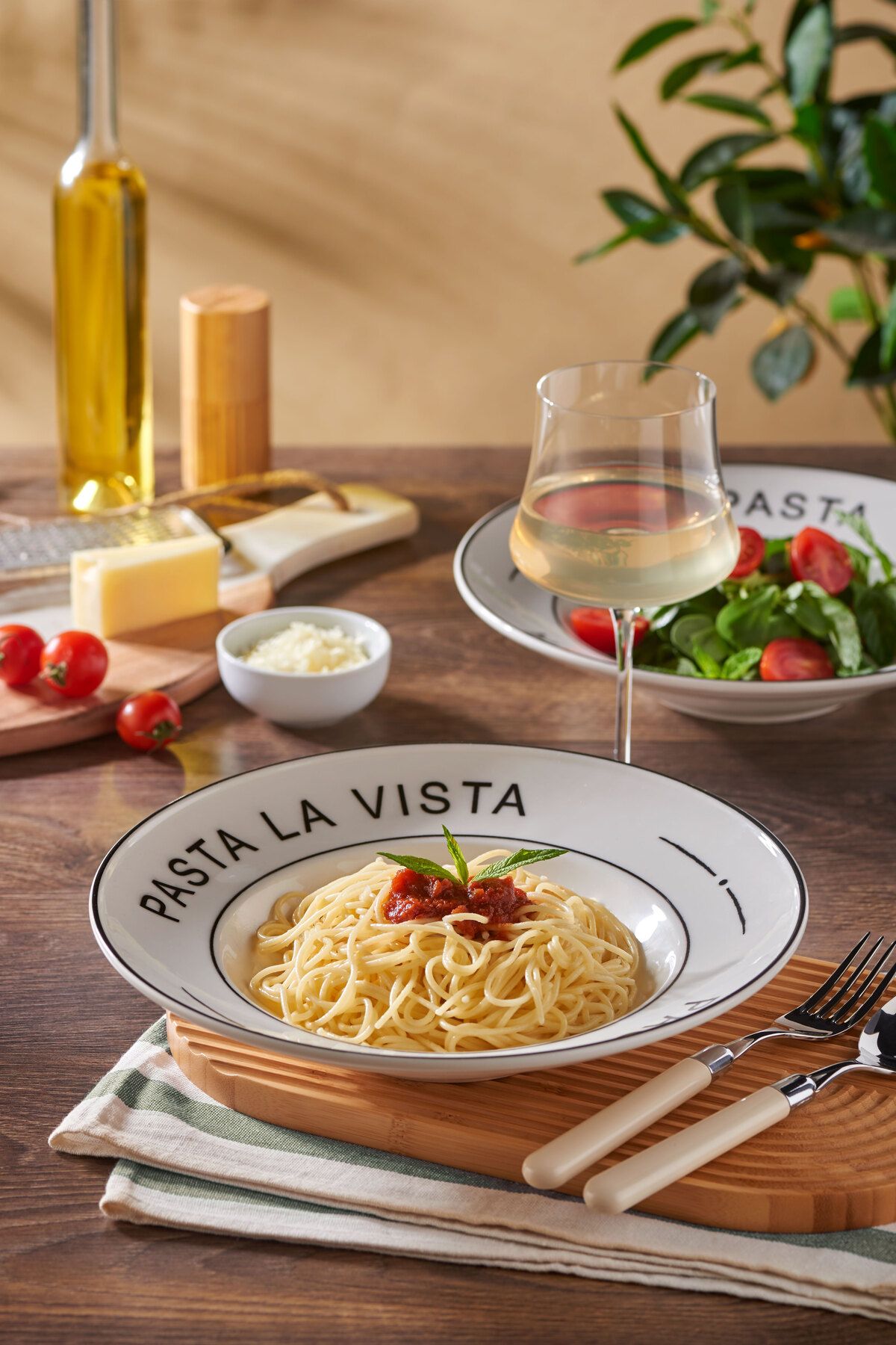 Kütahya Porselen Home Chef Dads 2 Parça 27 Cm Spaghetti Tabağı Beyaz