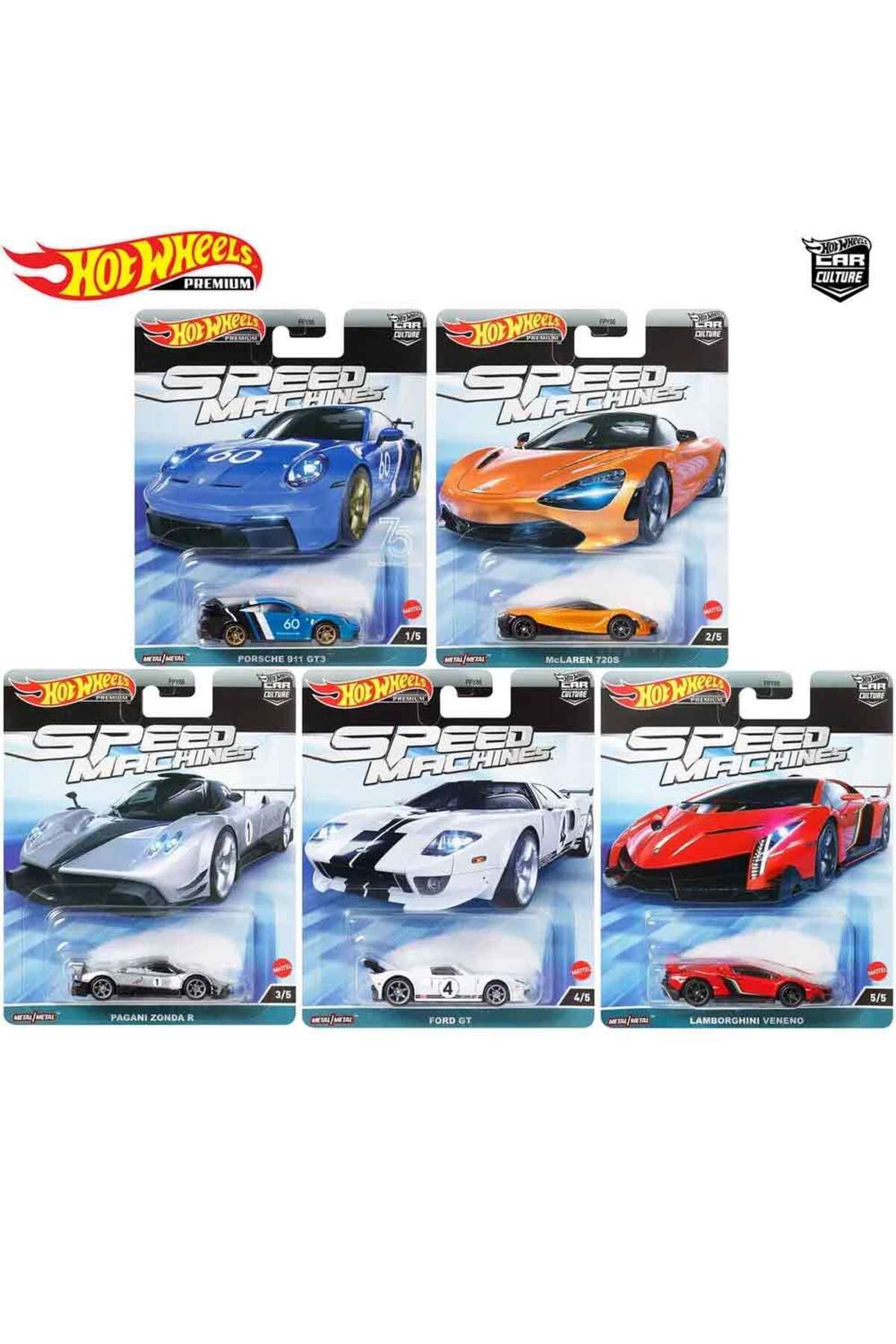 HOT WHEELS Premium Car Culture – Speed Machines 5'li Set