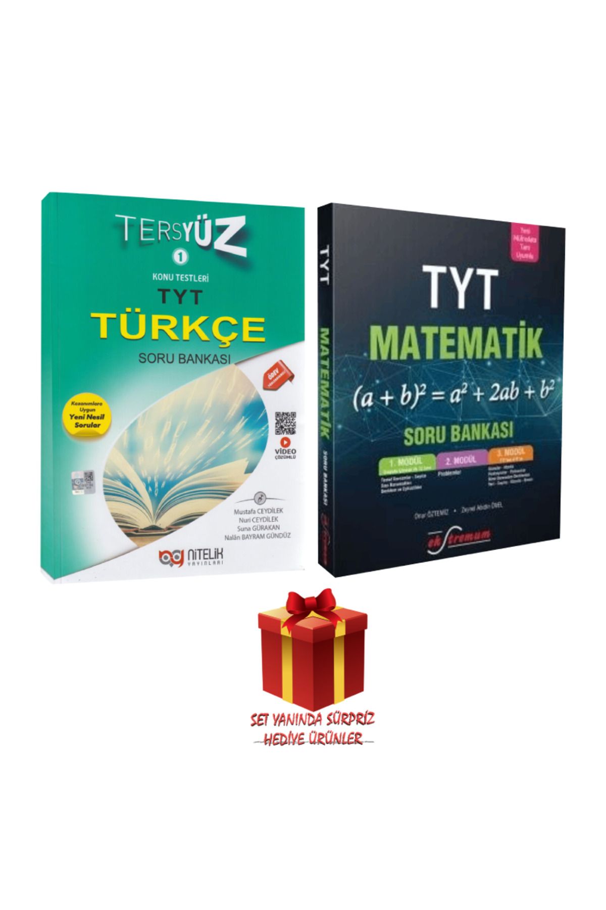 Nitelik Yayınları TYT Türkçe Soru Bankası+ Ekstremum TYT Matematik Soru Bankası 3 Modüllü+ Sürpriz Hediye
