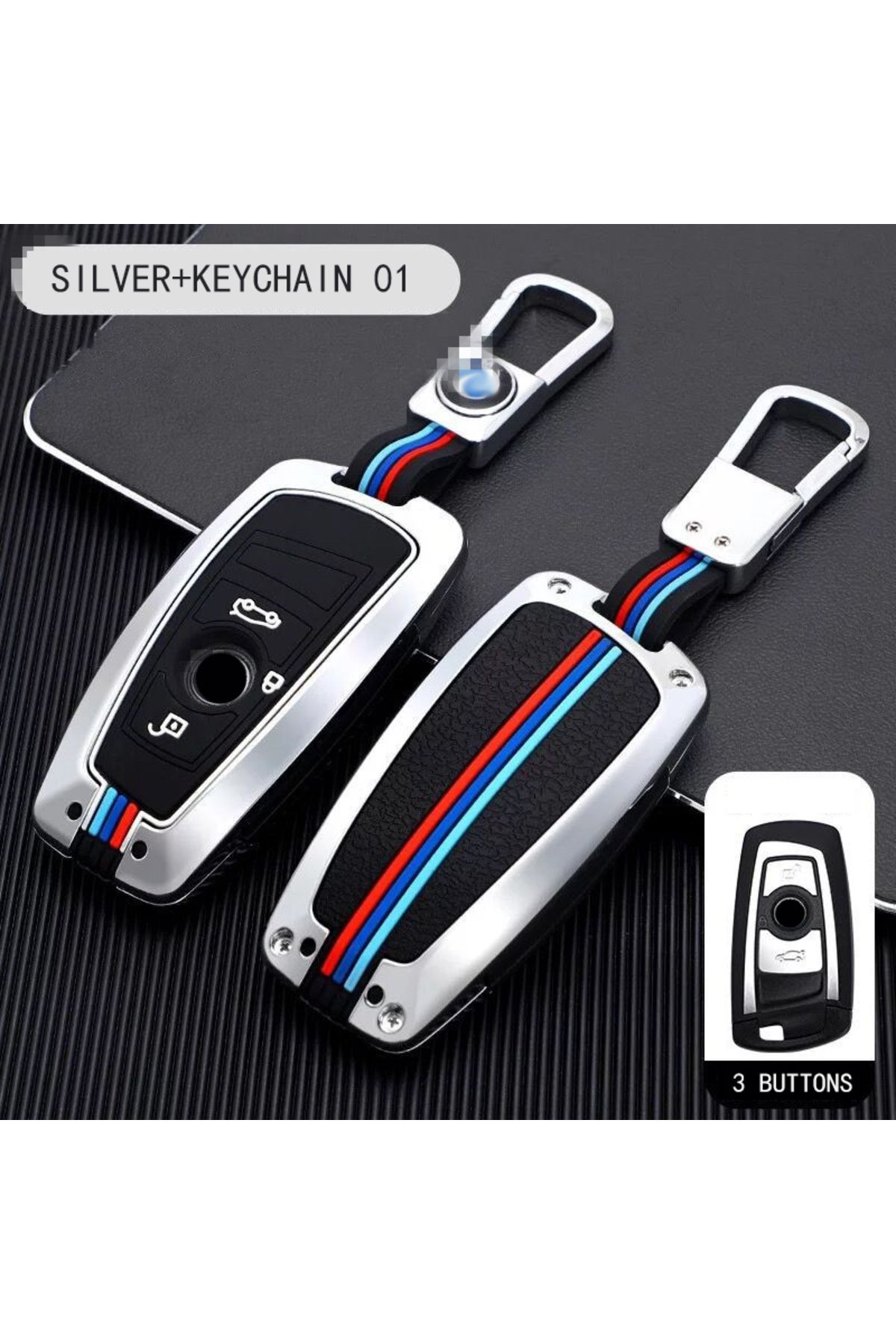 ESY DİZAYN Bmw F10 F20 F30 İçin Uyumlu Çinko Metal Anahtarlık A Kalite Silver Renk Car Keychain Bmw Anahtarlık