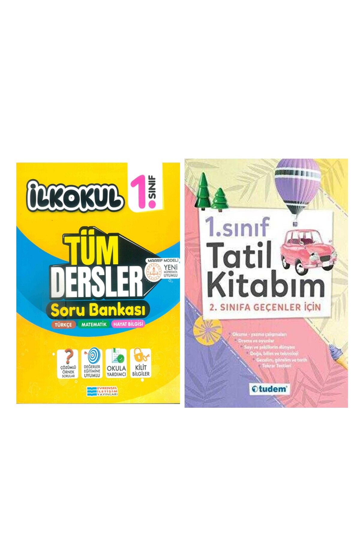 Ankara Kitap Merkezi Evrensel İletişim 1. Sınıf Tüm Dersler Soru Bankası ve Tudem Tatil Kitabı Seti 2 Kitap