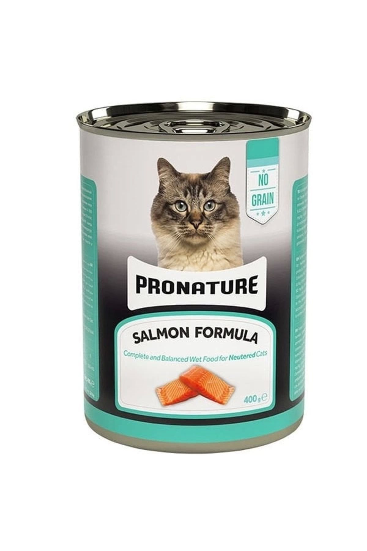 No8 Home Pronature Tahılsız Somonlu Kısırlaştırılmış Konserve Kedi Maması 400 Gr