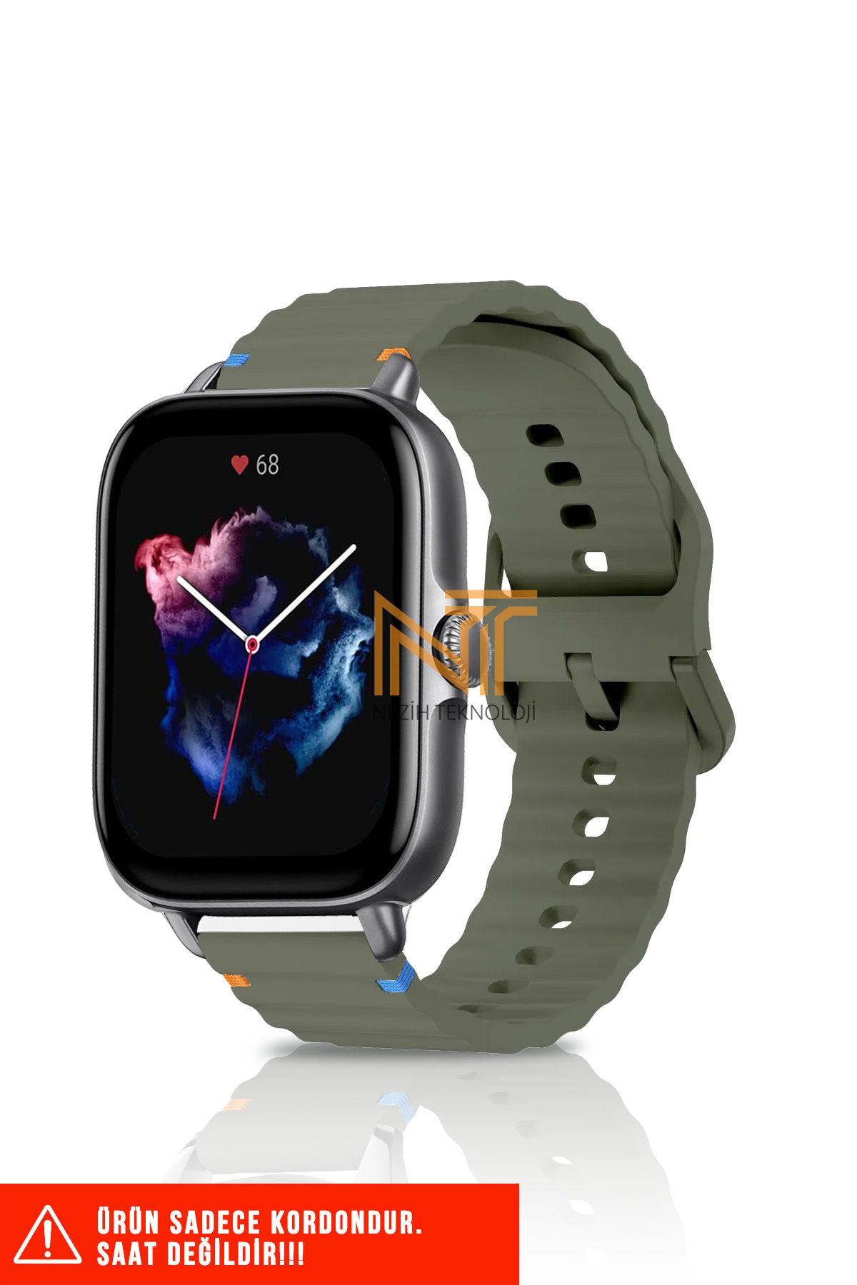Nezih Case Amazfit Gts / Gts 2 / Gts 2e / Gt S3 / Gt S4 Mini Uyumlu Wave Silikon Kordon 20mm