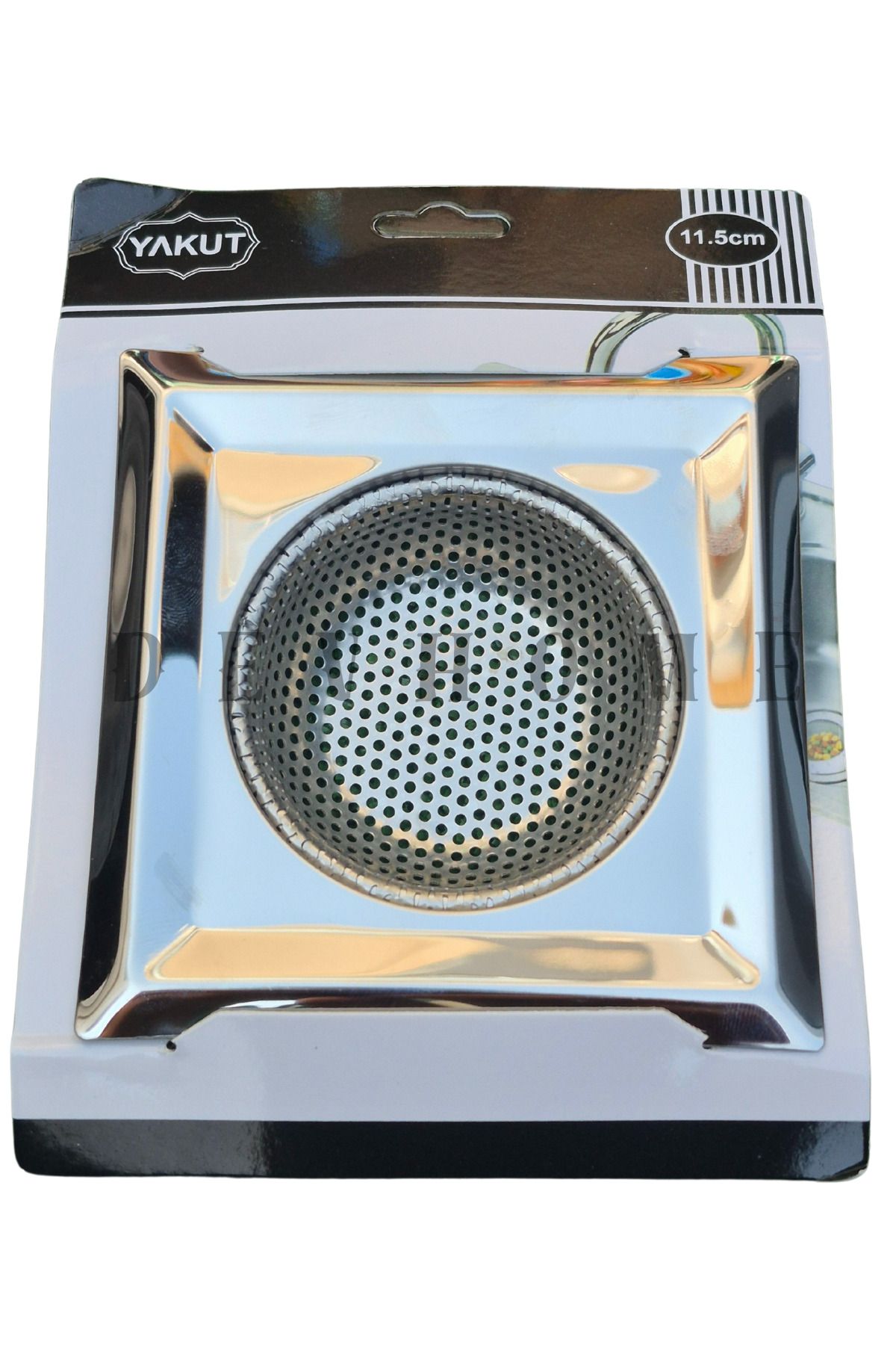 devhome 11.5 Cm Paslanmaz Çelik Lavabo Süzgeci Evye Süzgeci Kare Su Taşmasını Önleyen Dayanıklı Filtre