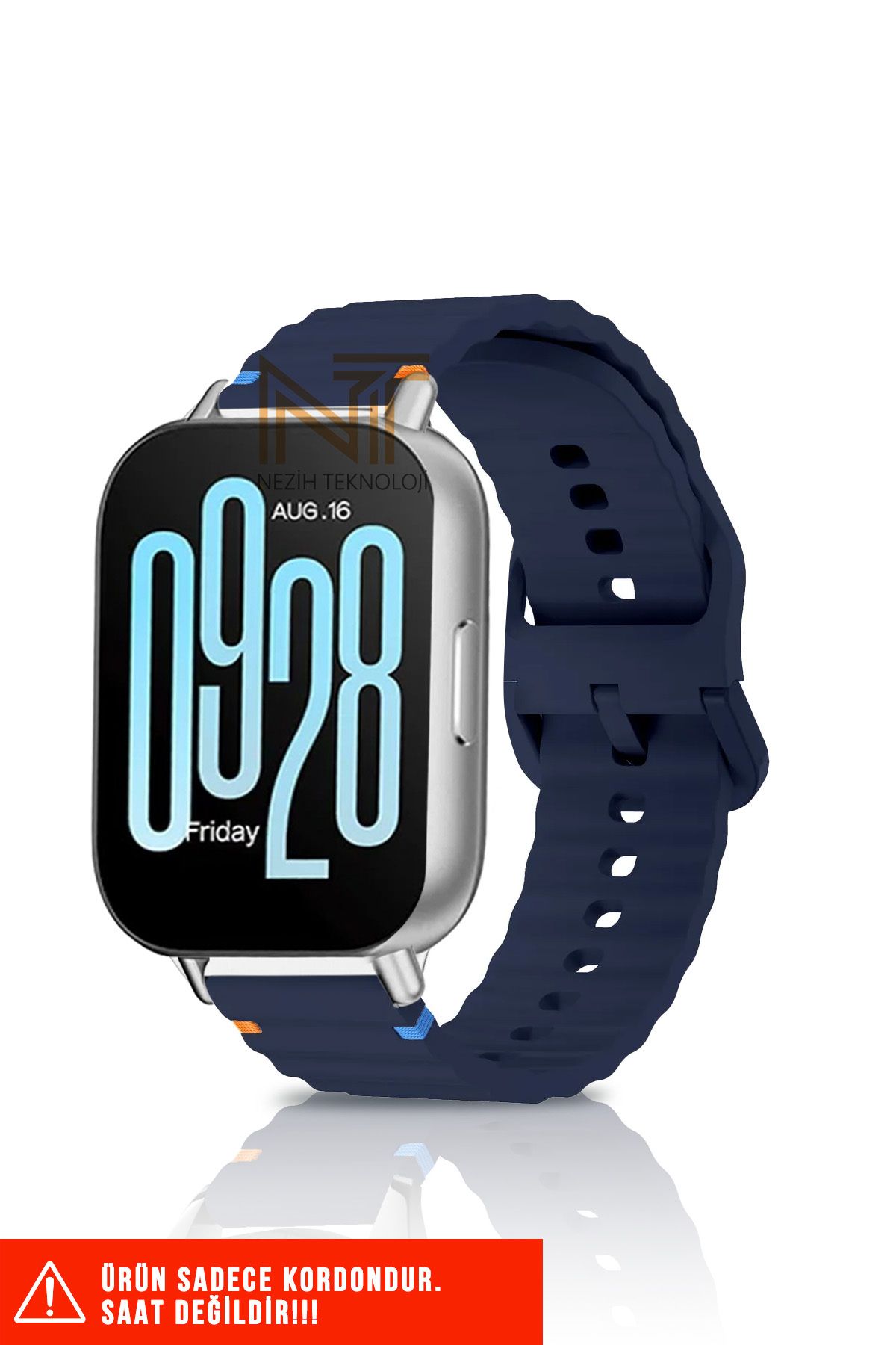 Nezih Case Redmi Watch 4 / Redmi Watch 5 / Mi Band 8 Pro Uyumlu Wave Silikon Kordon 20mm