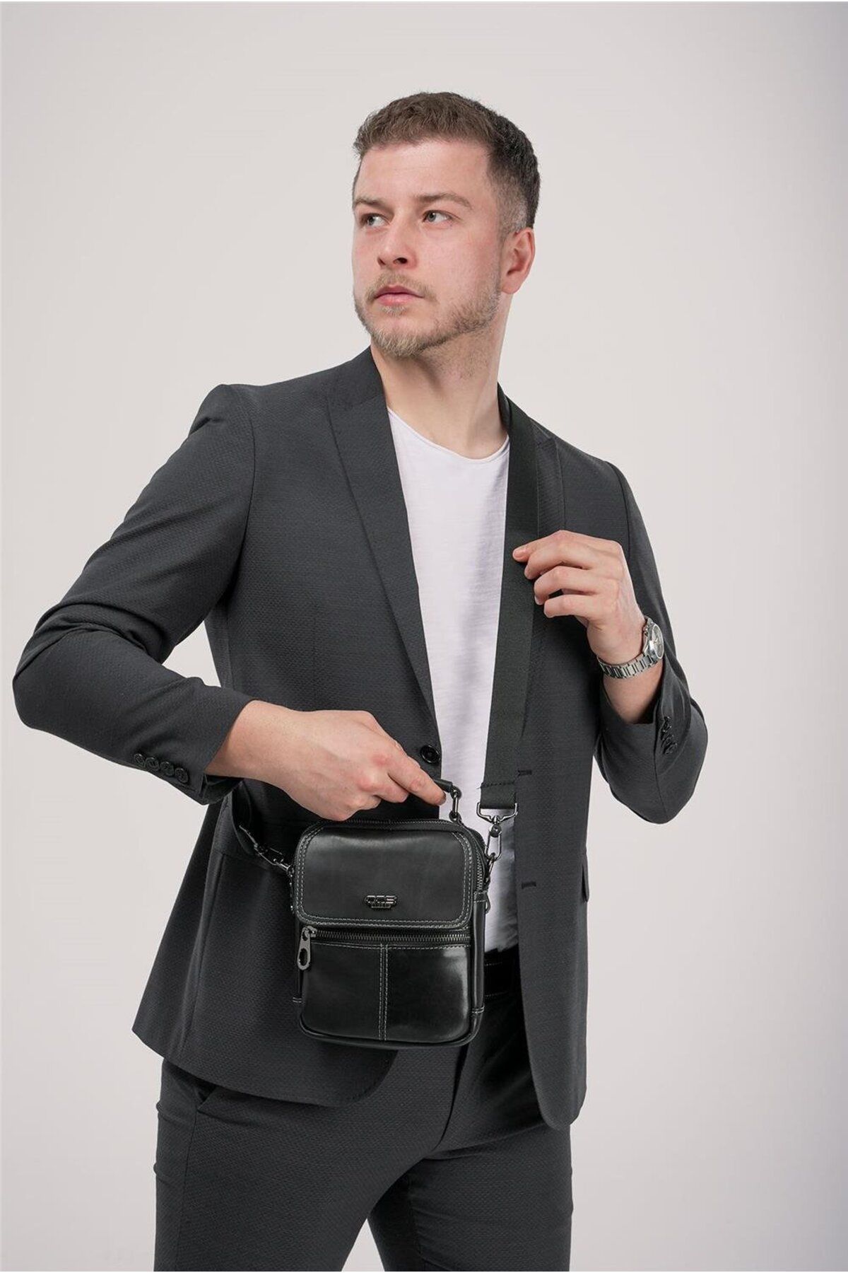 ÇÇS ÇÇS 31604 Hakiki Deri Askılı Çanta