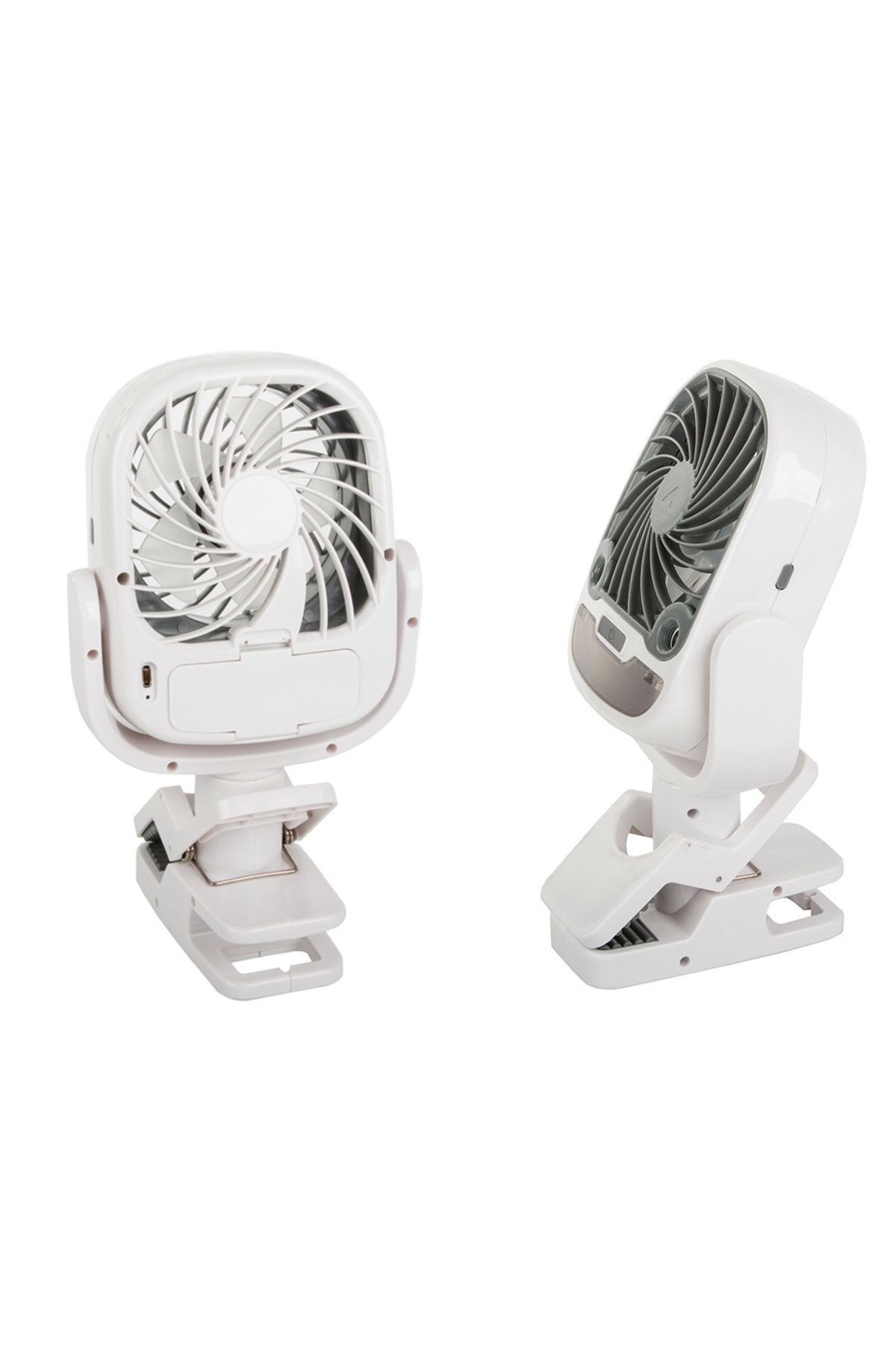 zola-Ventilator 2 in 1 cu umidificator,360°,3 viteze, iluminare,clip birou, wireless,25x12.5x12.5 cm,alb 6