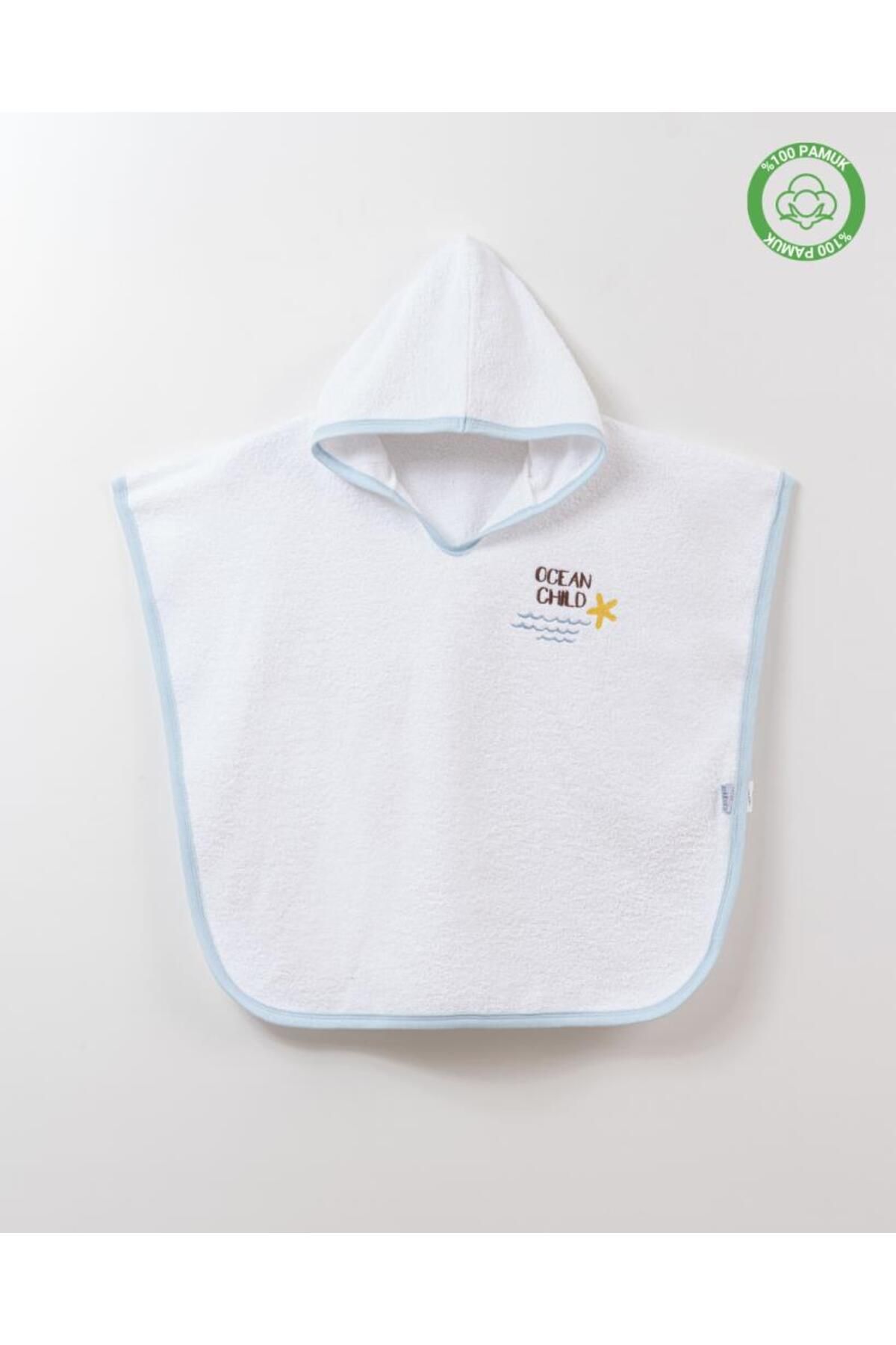 ankibaby Yıldızlı Panço Beyaz