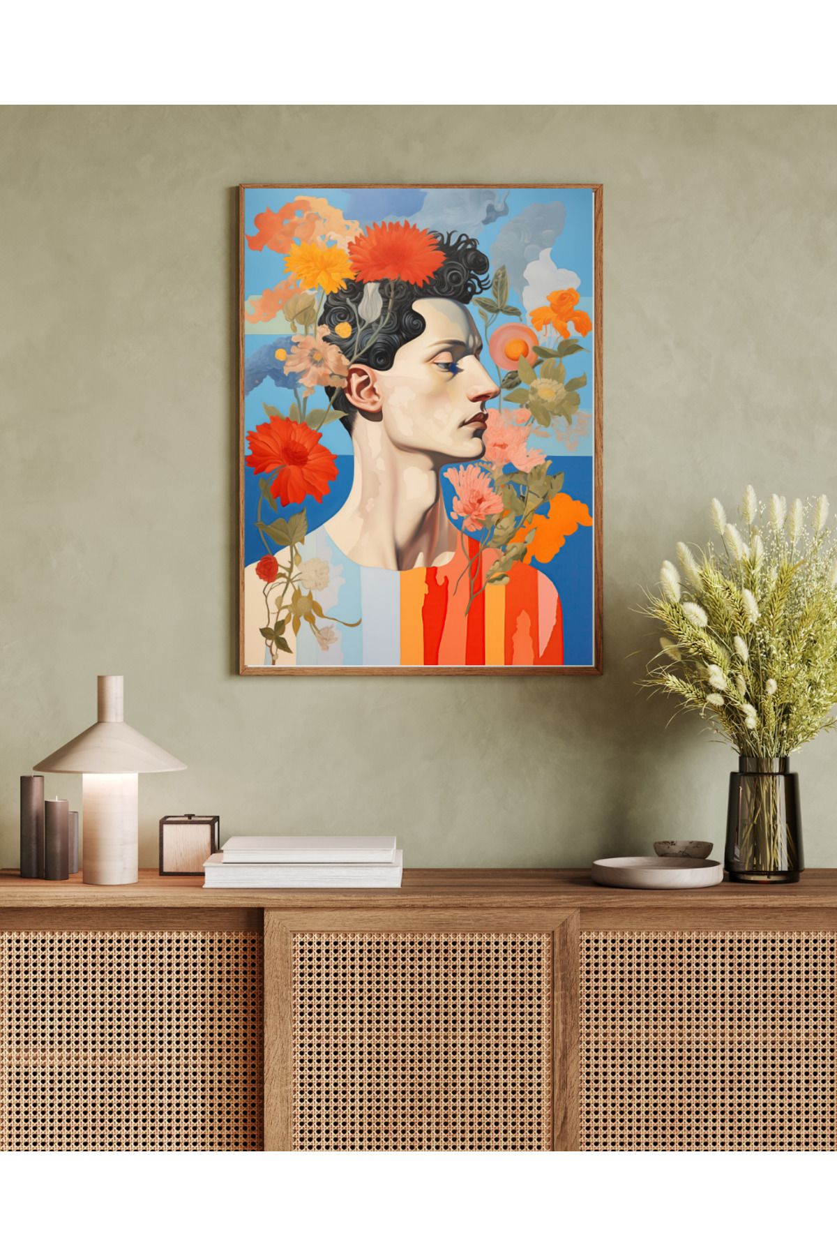 woodhomeworks tek parça salon ofis dekor tablo