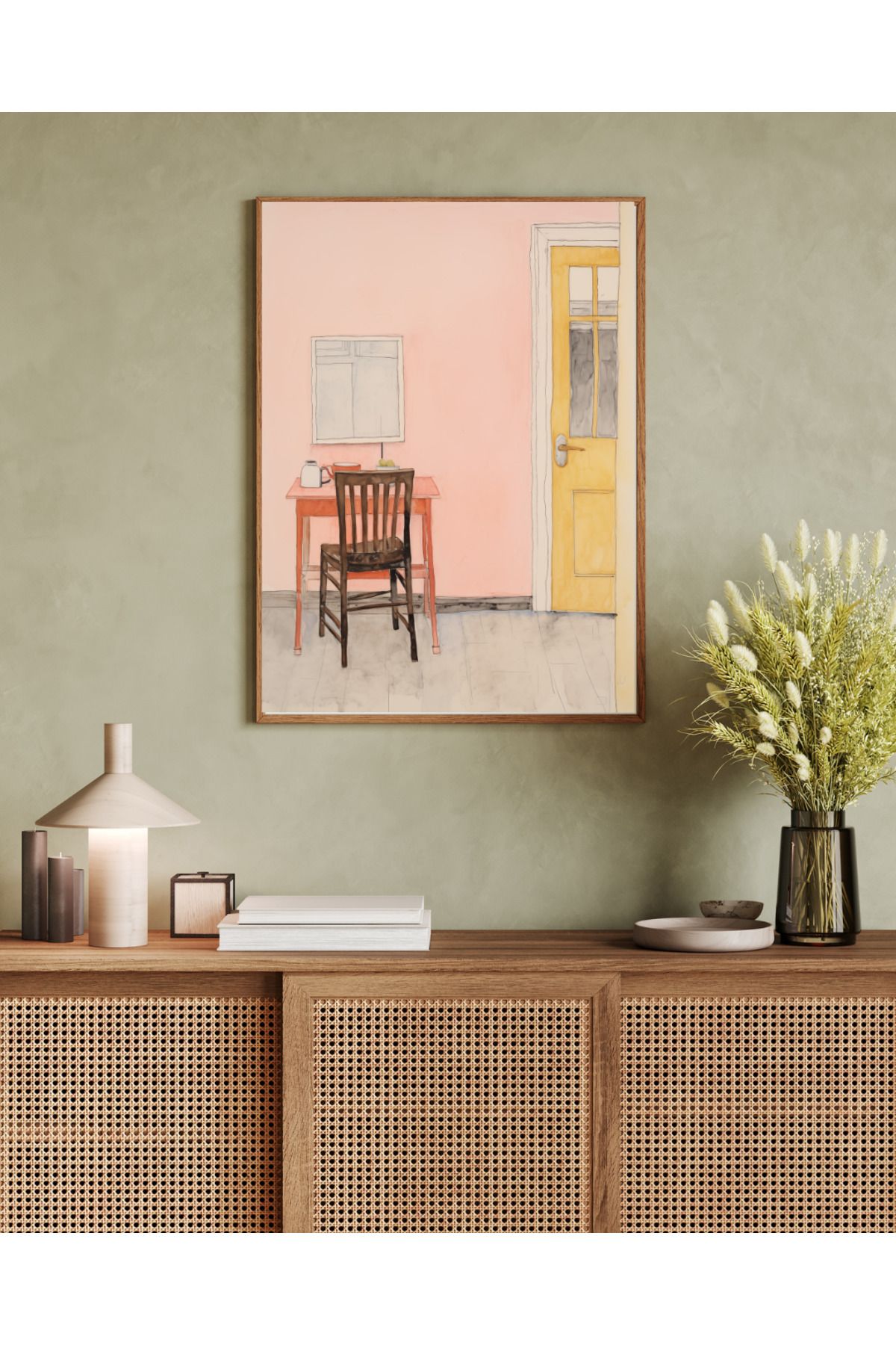 woodhomeworks tek parça salon ofis dekor tablo