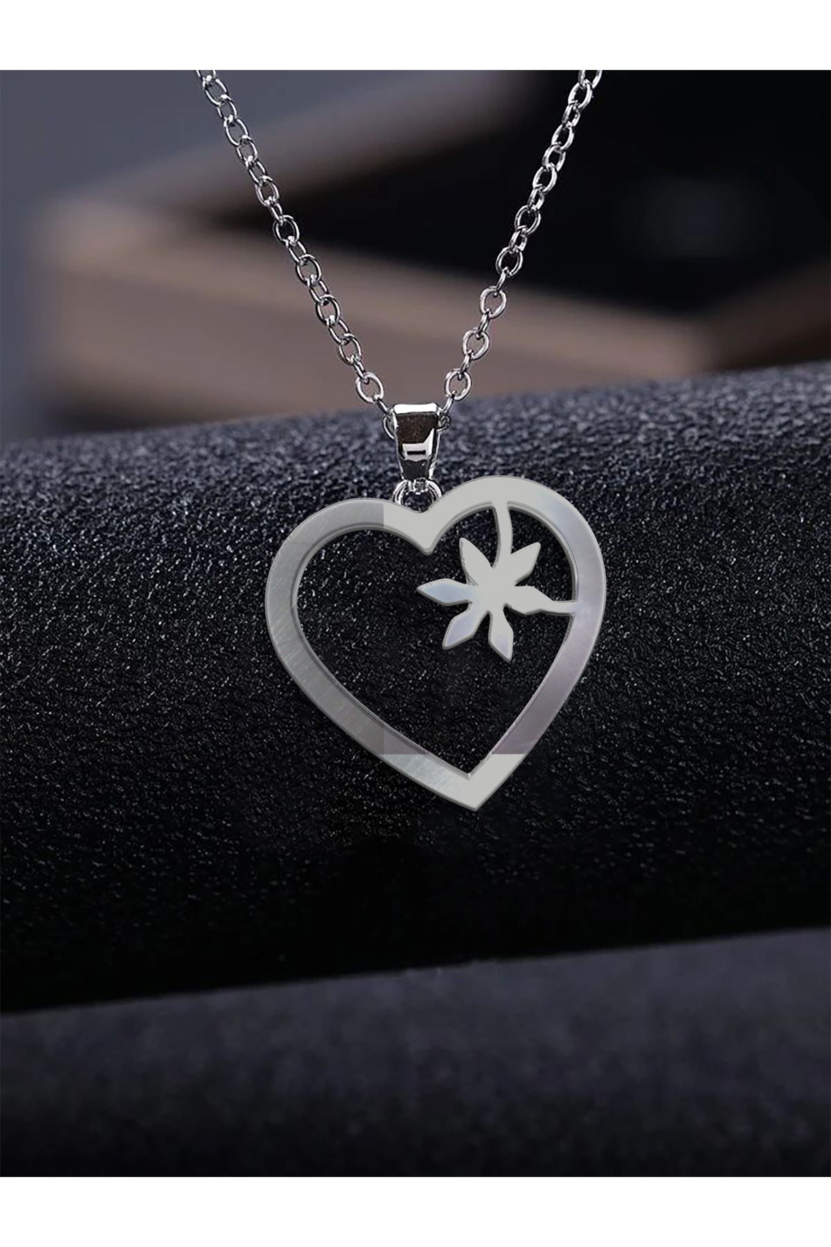 TabiTela 925 Ayar gümüş kolye kalp SM969