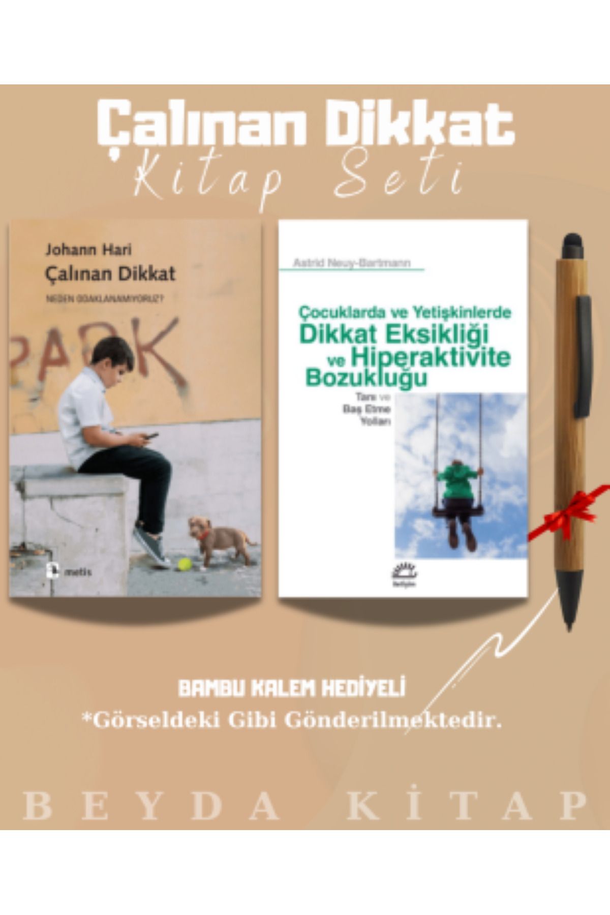 Metis Yayınları Çalınan Dikkat - Çocuklar ve Yetişkinlerde - Bambu Kalem Hediyeli - Kitap Seti