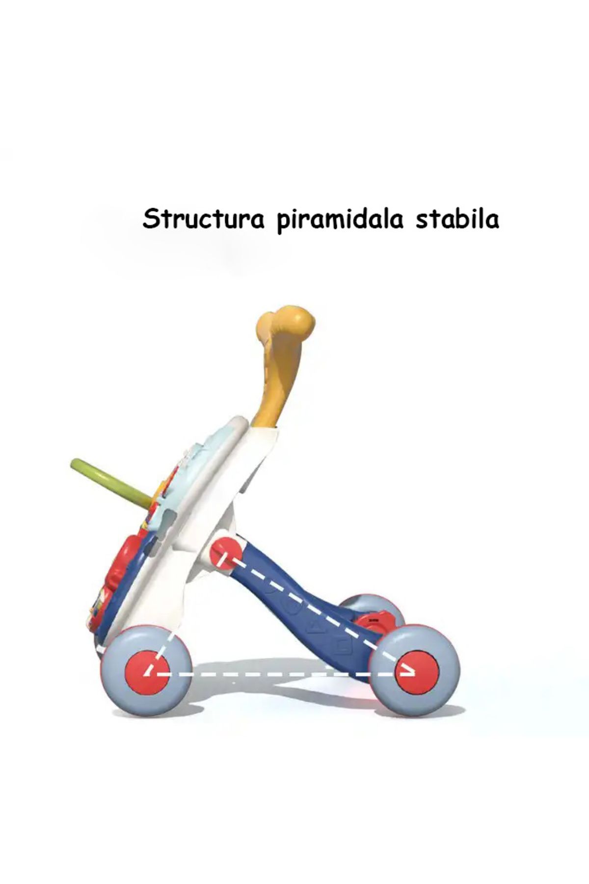 WePro Store-Premergător interactiv 3 în 1 pentru bebeluși, albastru, sunete, lumini, înălțime și viteză reglabile, jucării, 6-18 m 5
