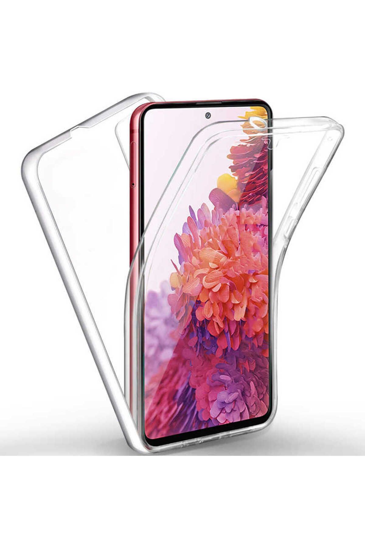 Ehr. Samsung Galaxy Note 20 Uyumlu Ön Arka 360 Tam Koruma Şeffaf Soft Silikon Kılıf