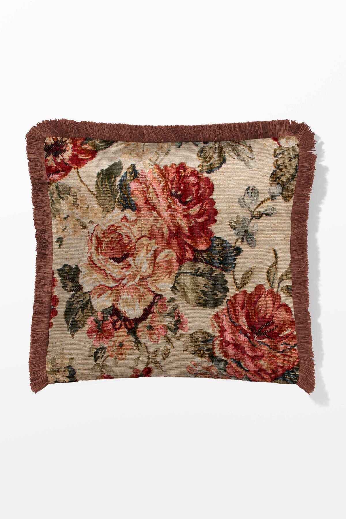 Pilloveland Saçaklı Kırlent Kılıfı Çift Taraflı 43*43 Cm - Georgia