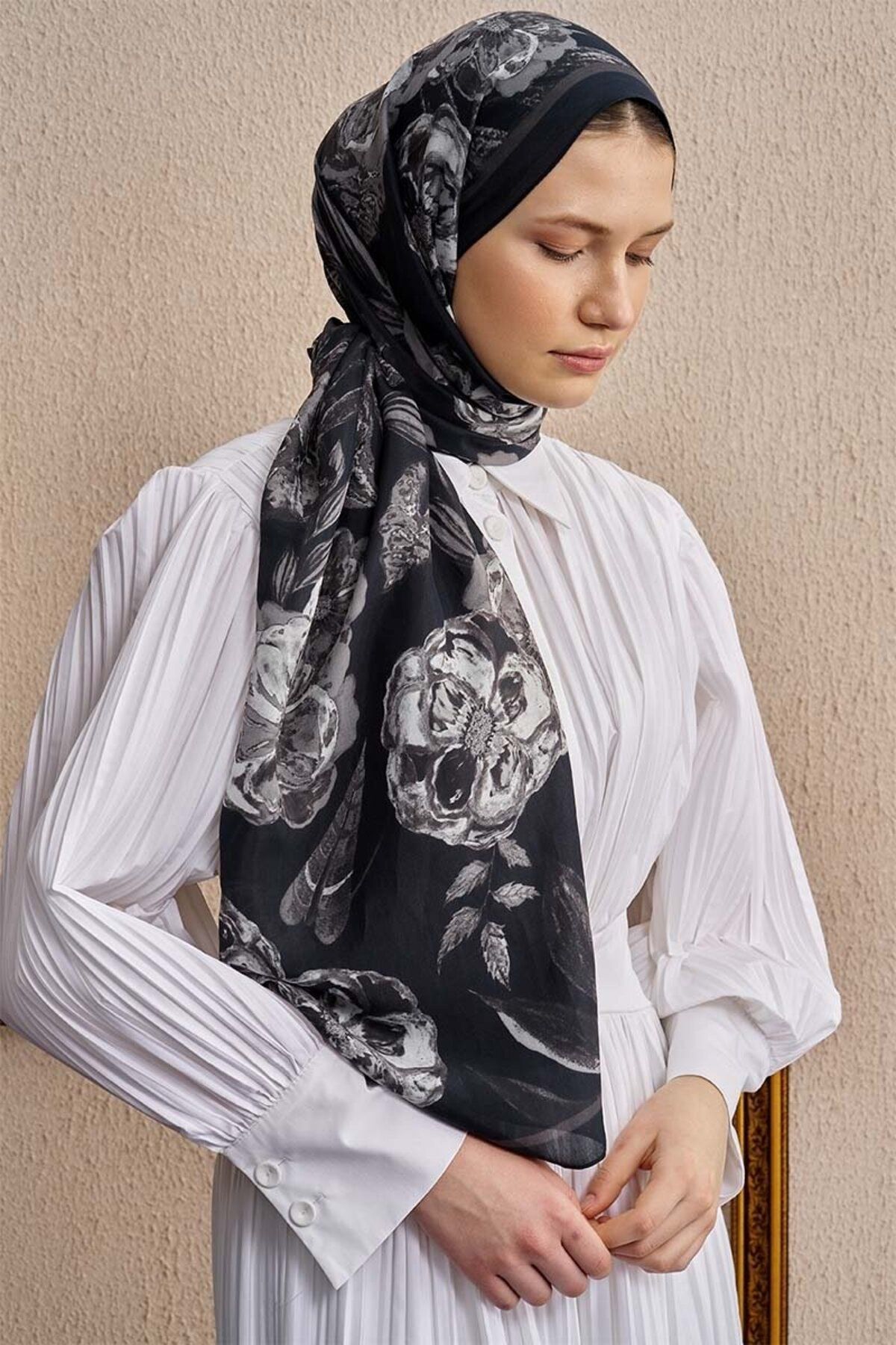 ED Scarf SİYAH ED Scarf Celebrity Carmina Şal