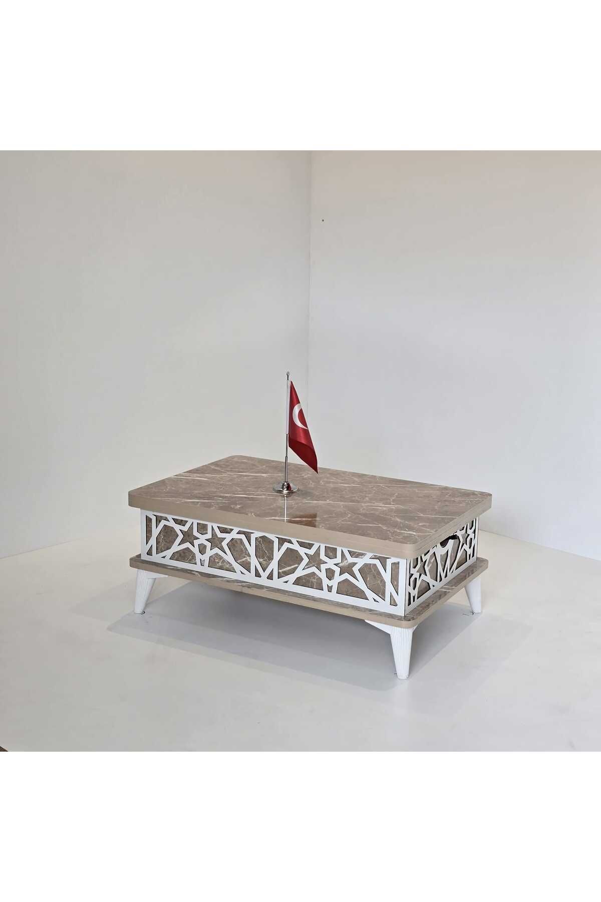modülare Akıllı Açılabilir Sehpa 3 Kademeli sihirli orta sehpa 60x90
