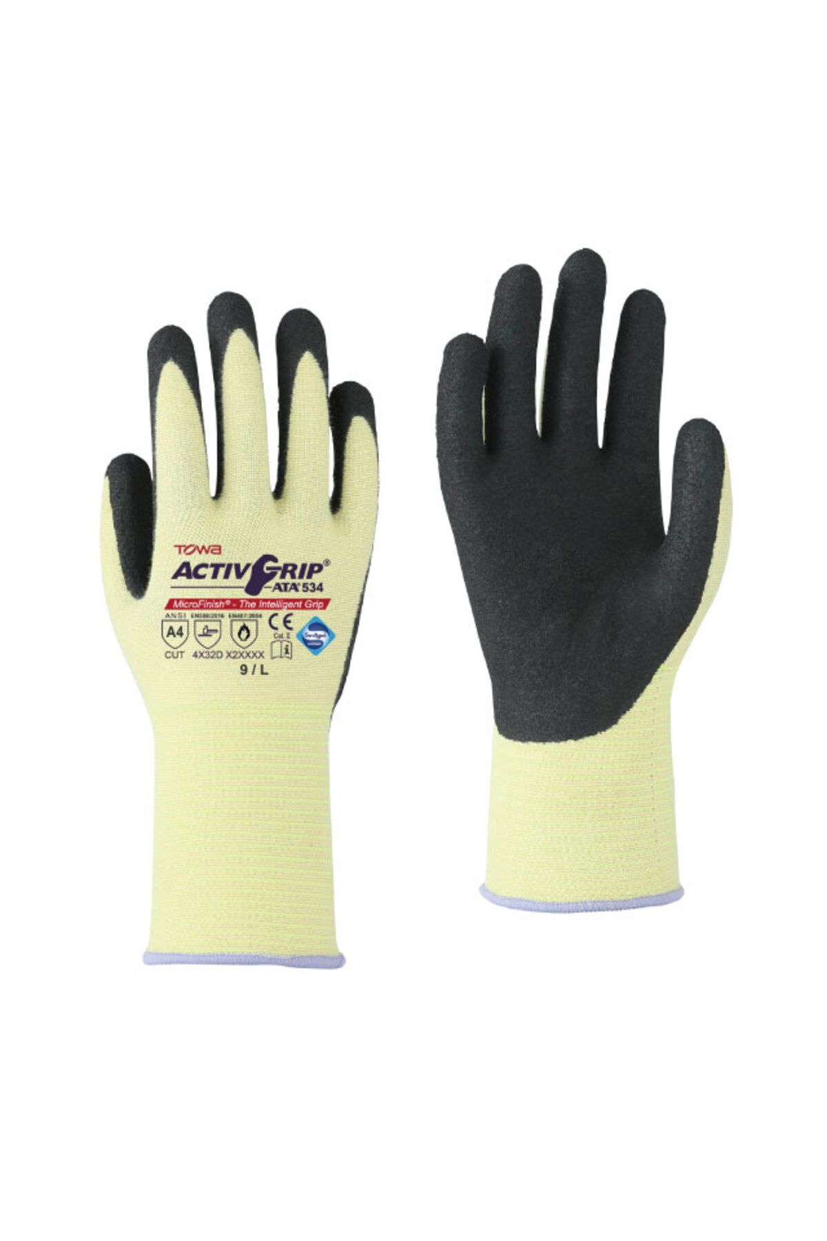 Towa -ATA534 ActivGrip™ ATA 534 Kesilme Dirençli Astar Üzeri MicroFinish® Nitril Kaplı İş Eldiveni