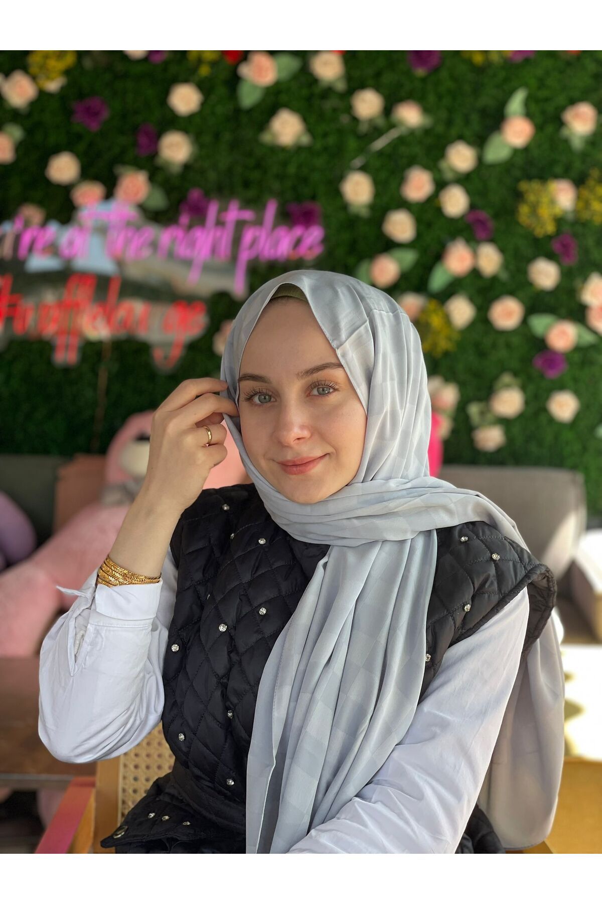Sima GÜMÜŞ Çağrı İpek Jakar Dama Şal