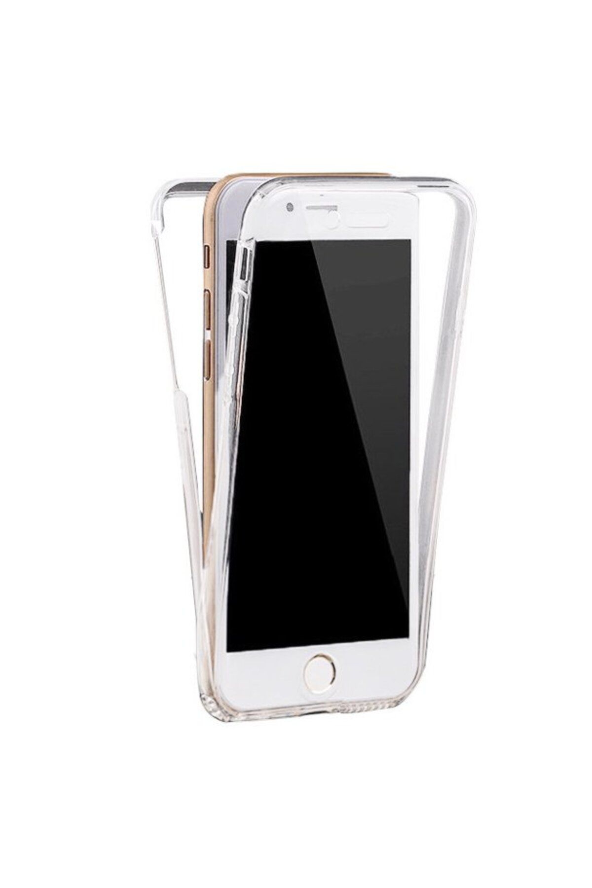Ehr. Ehr. iphone 7/8 Uyumlu Ön Arka 360 Tam Koruma Şeffaf Soft Silikon Kılıf