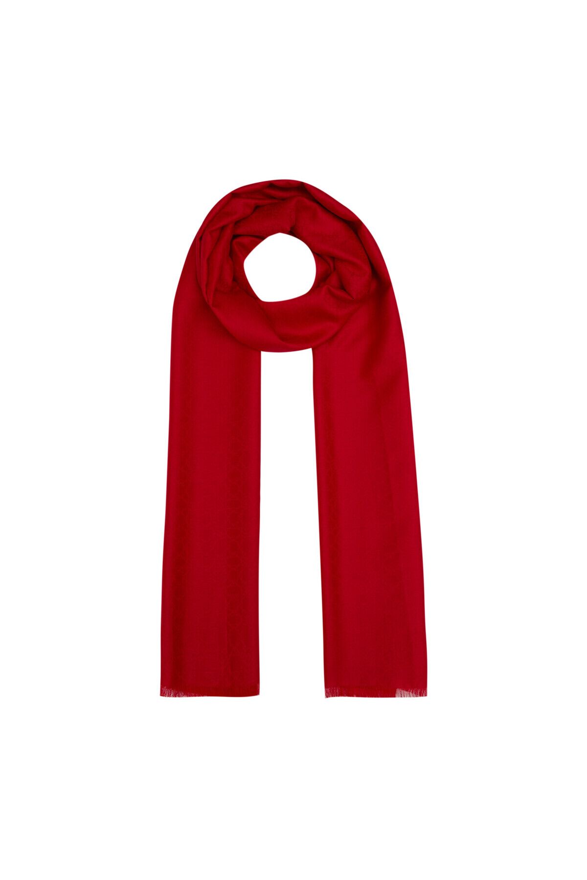 ipekevi Kırmızı İpekevi Mini Seljuk Monogram Şal 7634