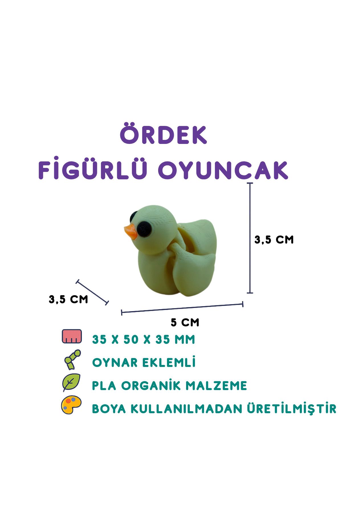 Totilina Ördek Figür - 3D Su Kuşu Oyuncak