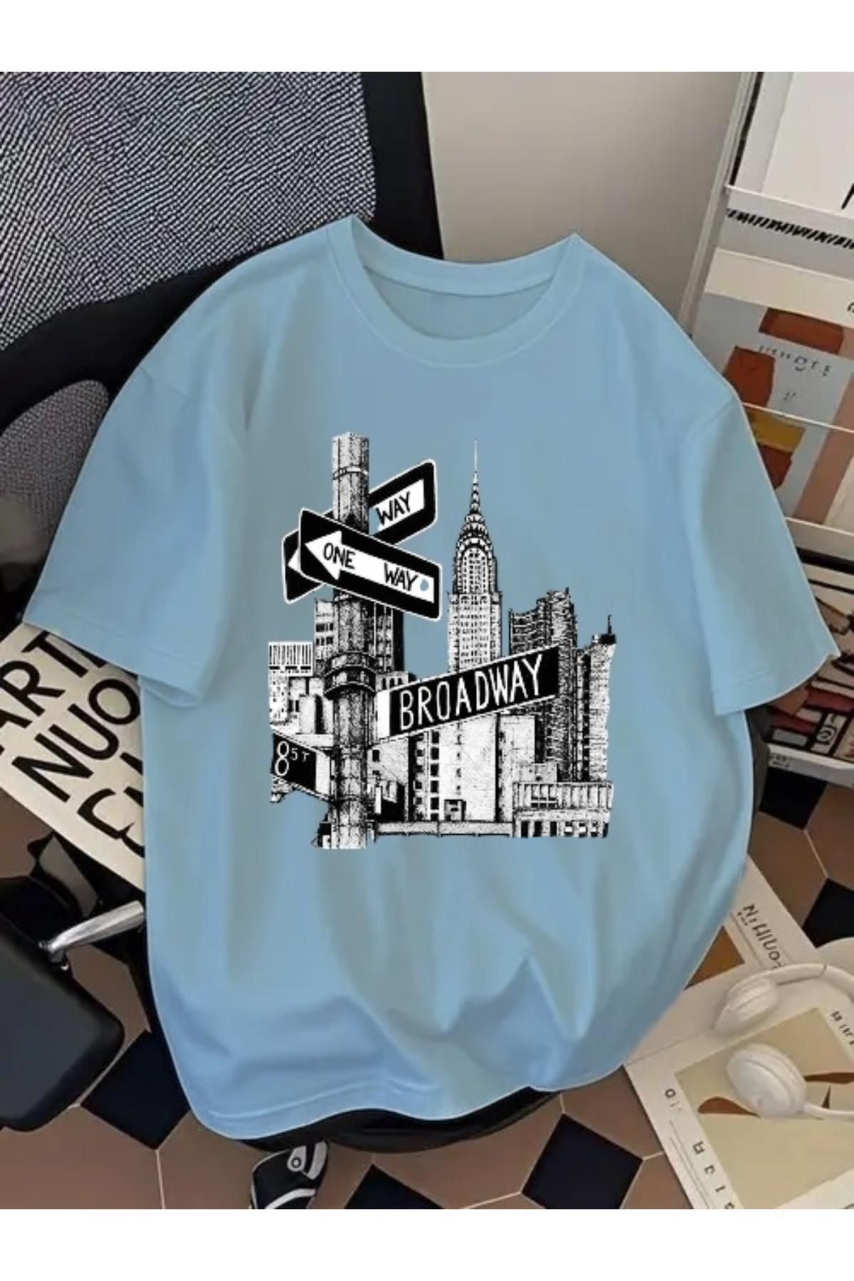 EQİ New York City Baskılı Oversize T-Shirt
