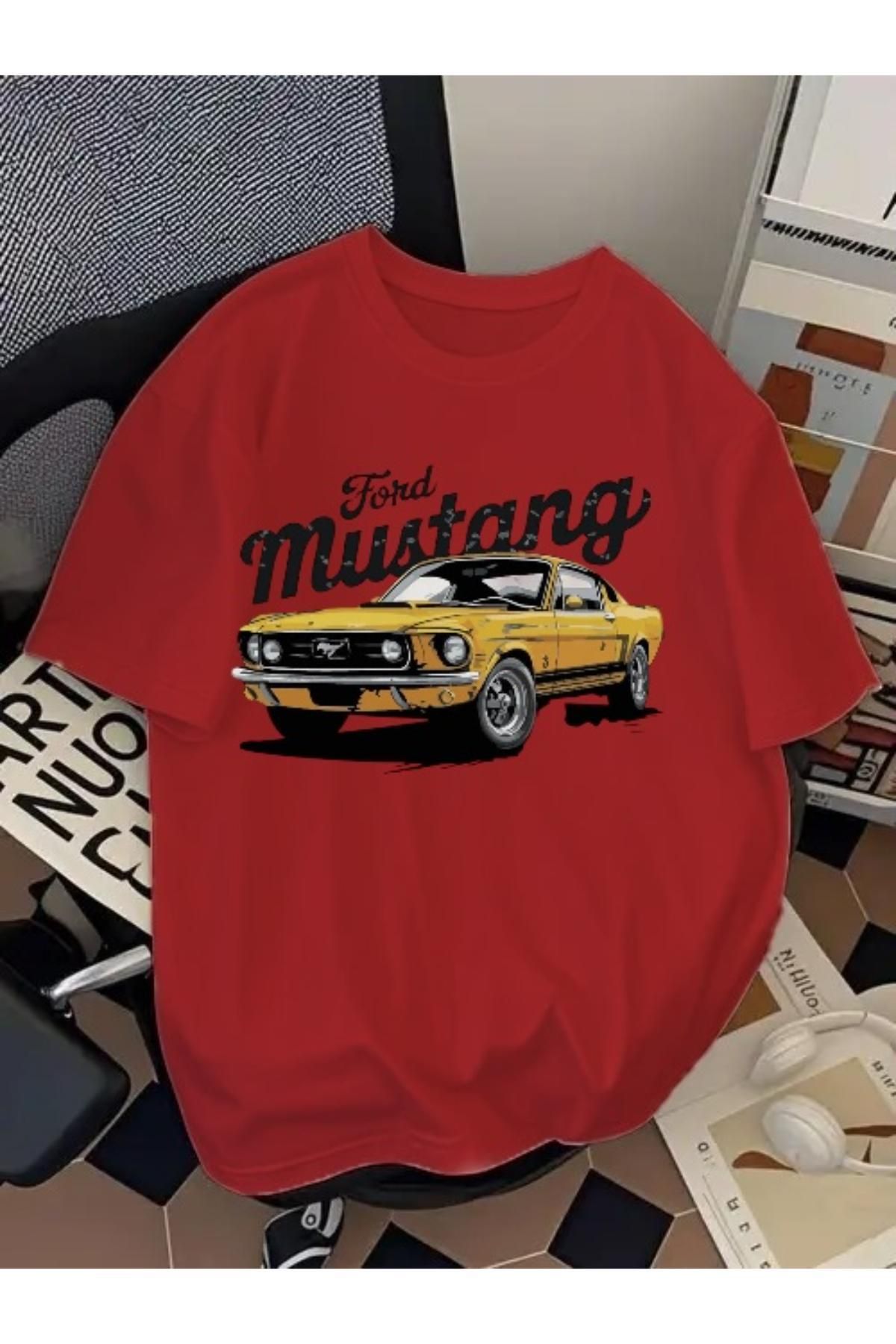EQİ Mustang Baskılı Oversize T-Shirt