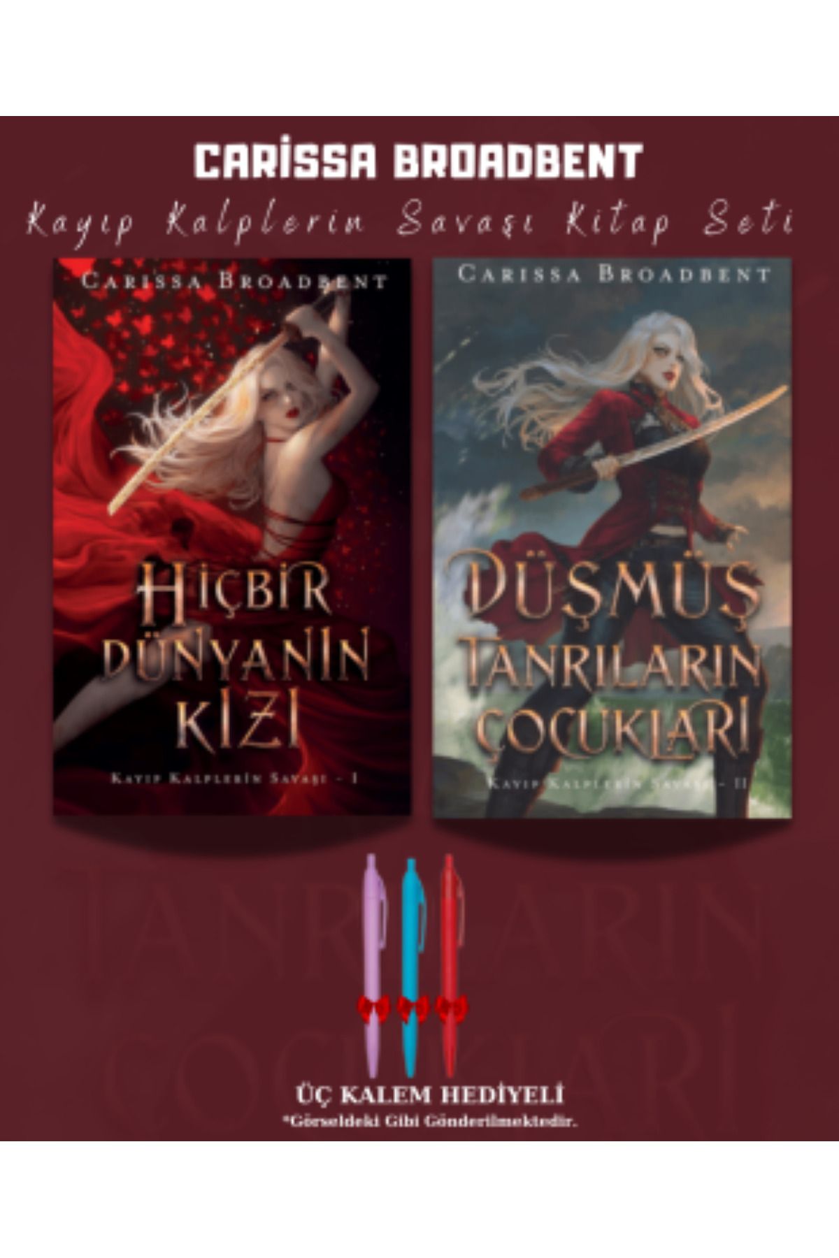 Martı Yayınları Hiçbir Dünyanın Kızı - Düşmüş Tanrıların Çocukları - Kitap Seti - Hediyeli - Carissa Broadbent