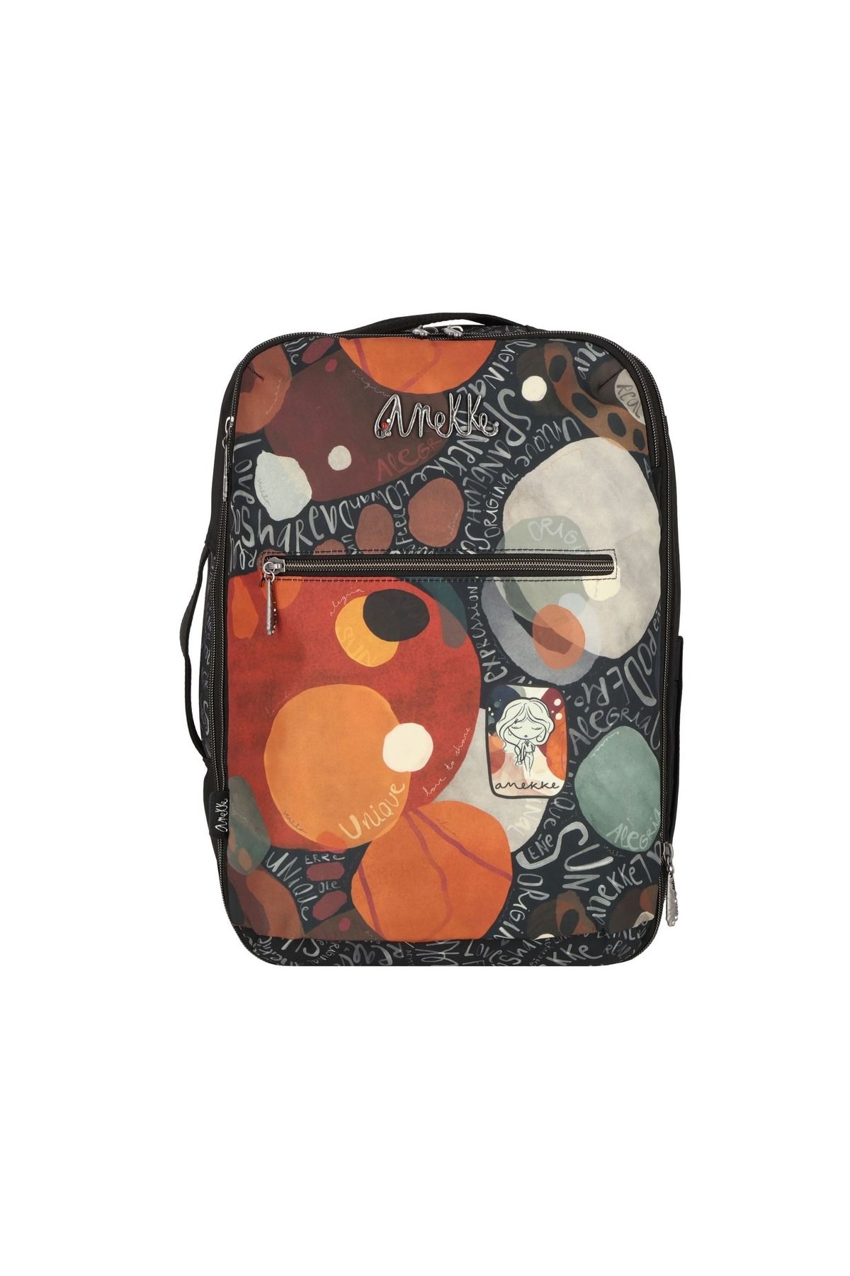 Anekke Viaje Kadın Sırt Çantası 41,5 cm Siyah Laptop ve Tablet Bölmeli İş Rucksack
