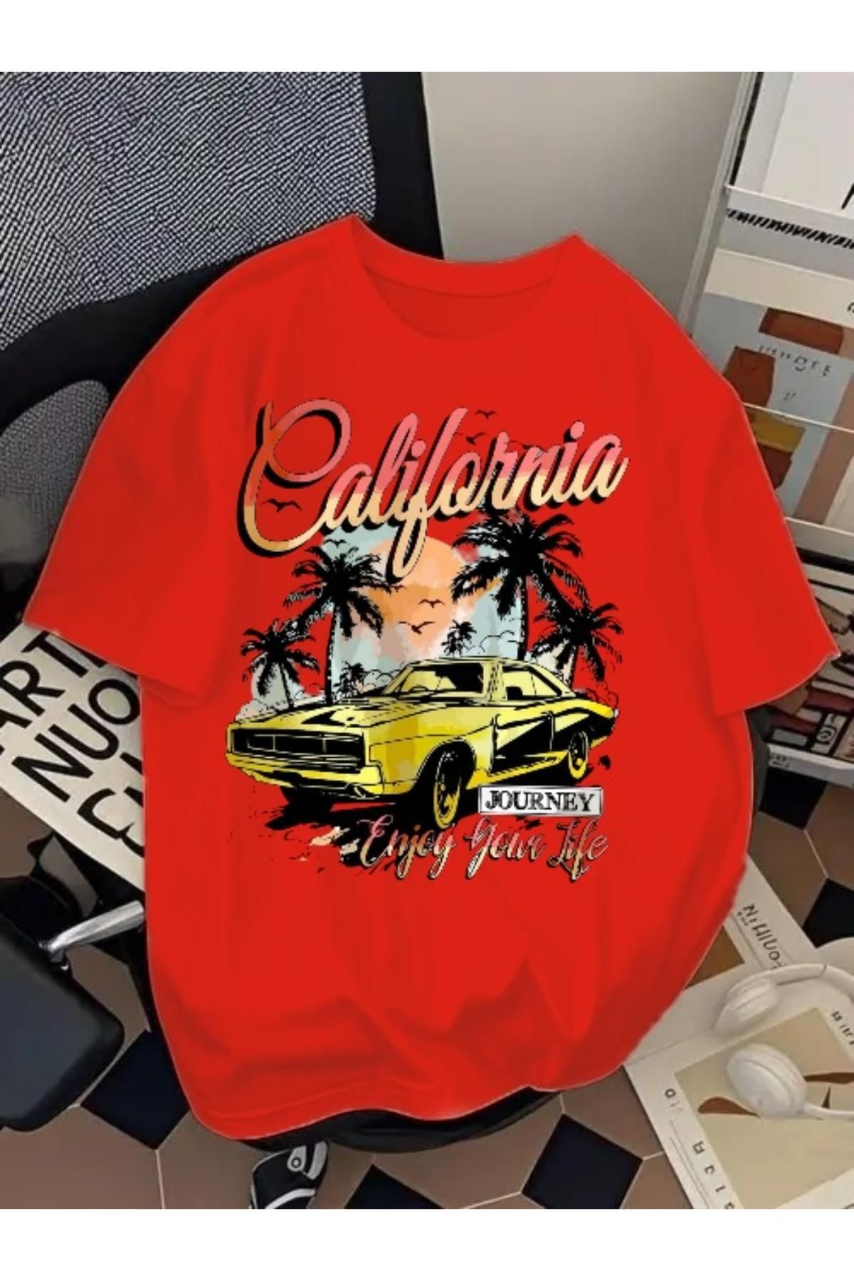 EQİ California Baskılı Oversize T-Shirt